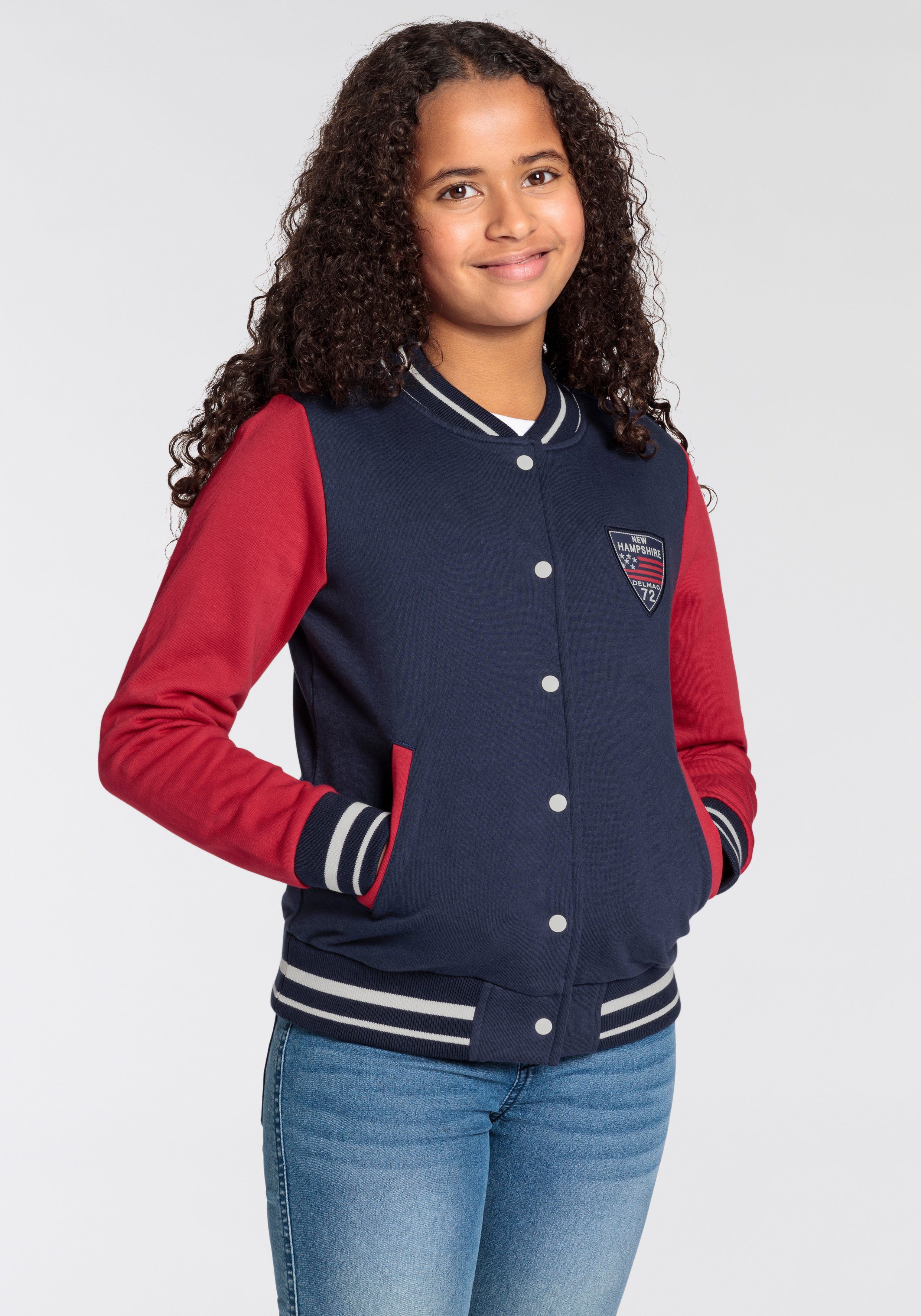 DELMAO Sweatvest Voor meisjes in college-stijl. nieuwe marke!