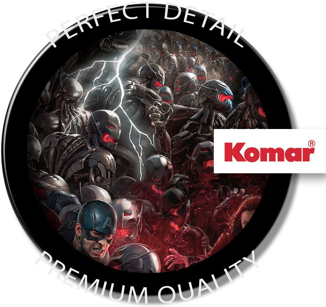 Komar Artprint op linnen Avengers Oorlog - Afmeting 60 x 40 cm Canvasdoek met echt houten frame, kinderkamer (1 stuk)