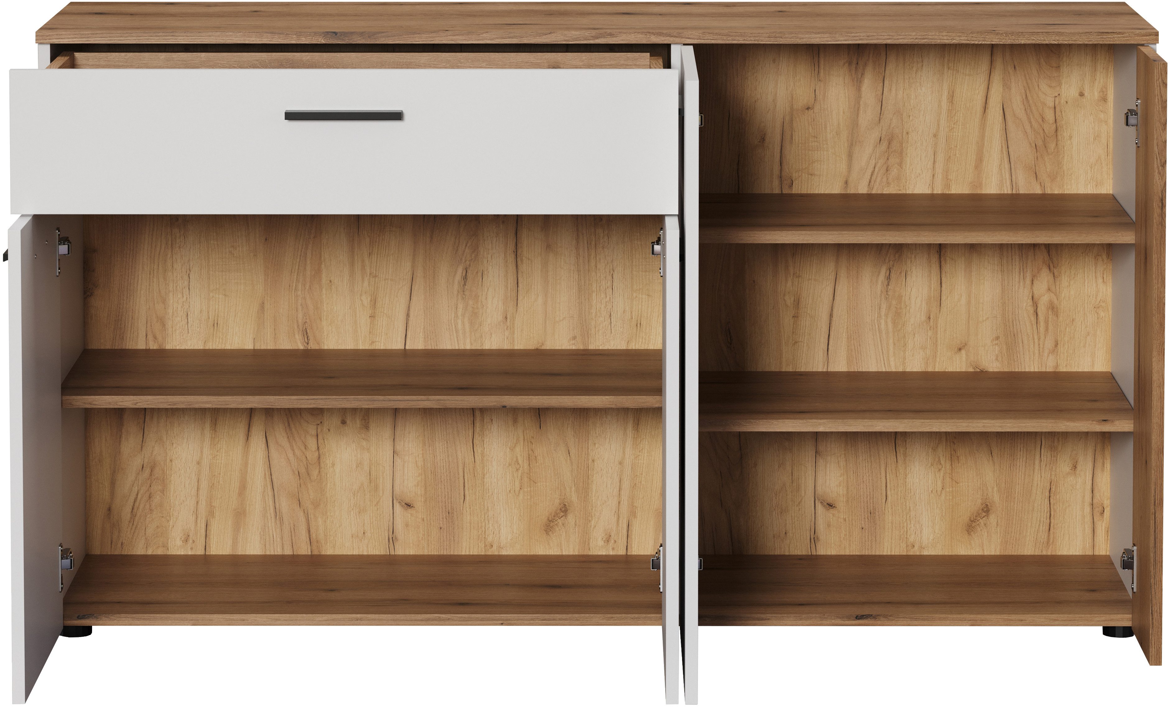 INOSIGN Dressoir Linz Commode met eindhoutapplicaties - kast (B/D/H) 150/42/83 cm (1 stuk)