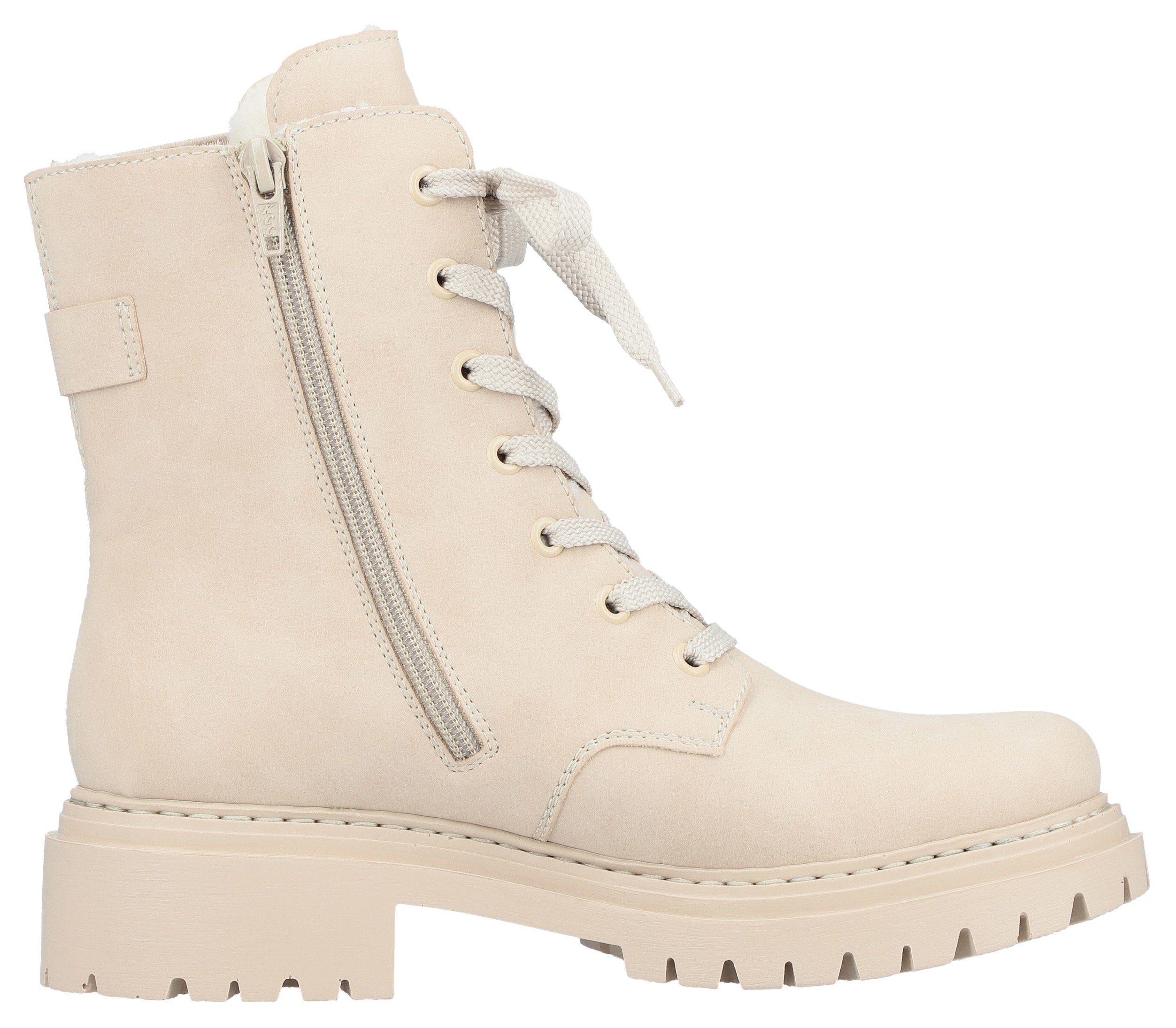 Rieker Winterlaarsjes , veterschoenen, veterschoenen, profielzool met stretch aan de schacht