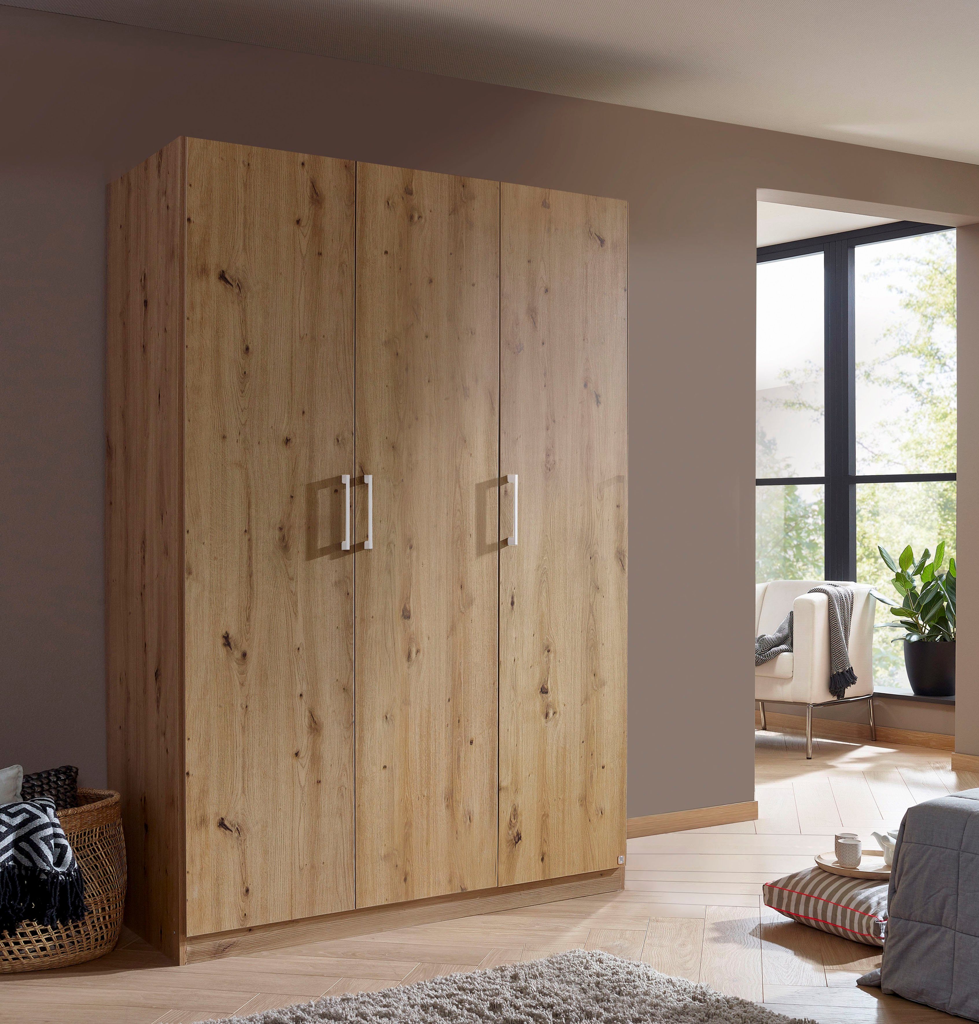 rauch Draaideurkast Kledingkast COSMO met extra legplanken, metalen grepen in wit made in germany