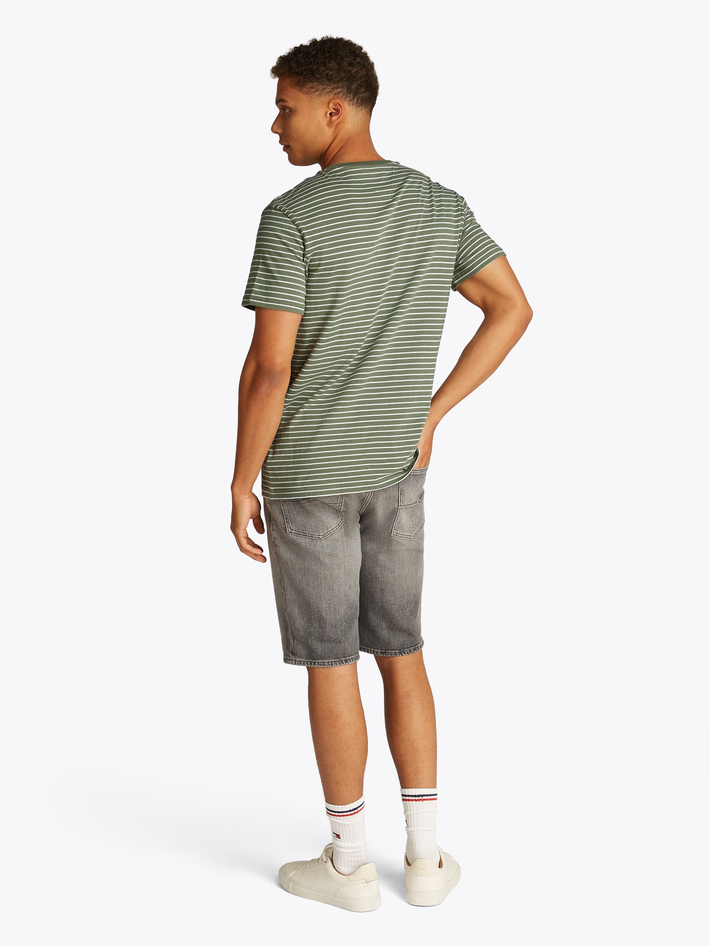 TOMMY JEANS Shirt met ronde hals TJM SLIM STRIPE TEE