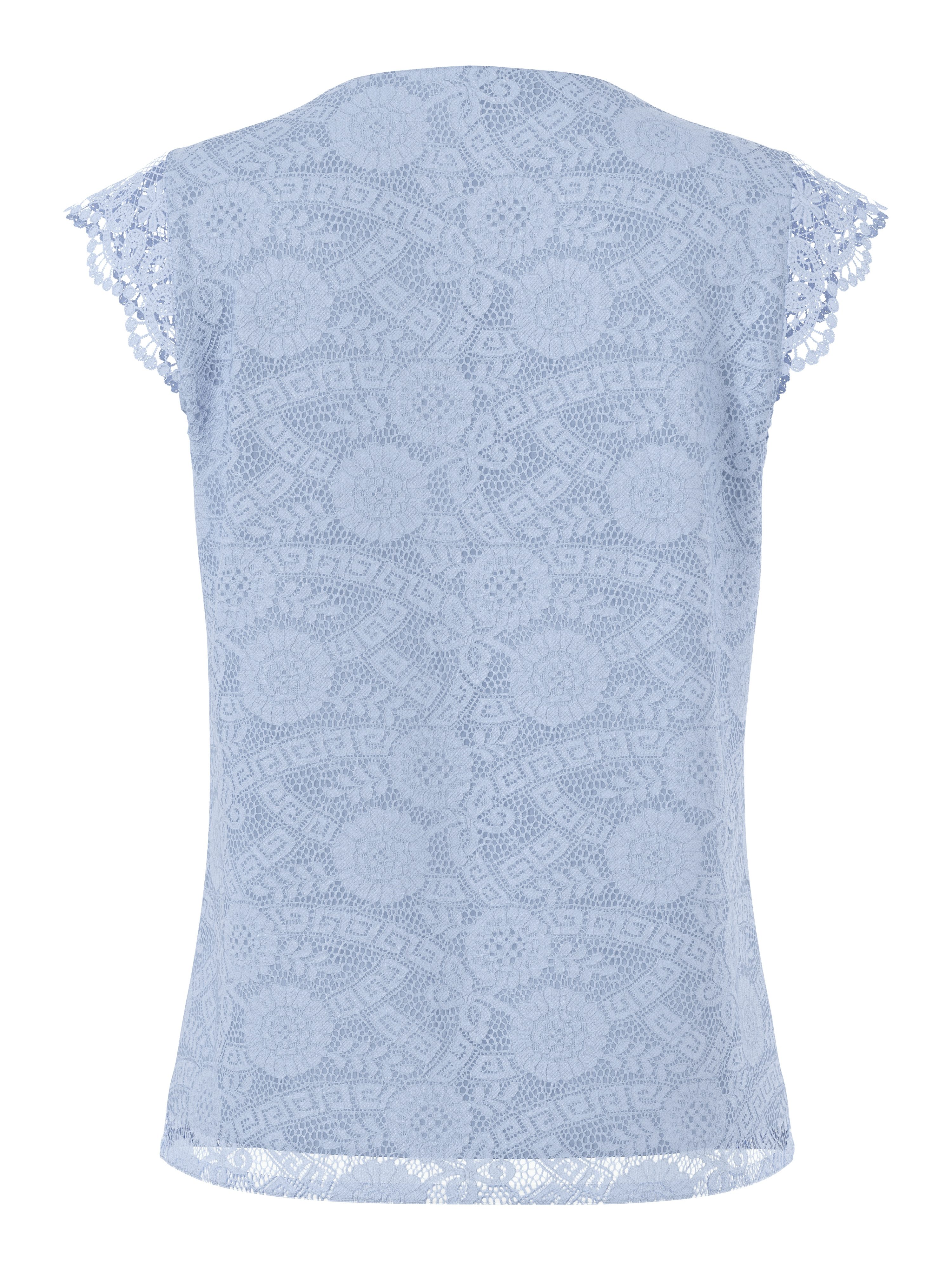 pieces Kanten top PCOLLINE SL LACE V-NECK TOP WVN NOOS