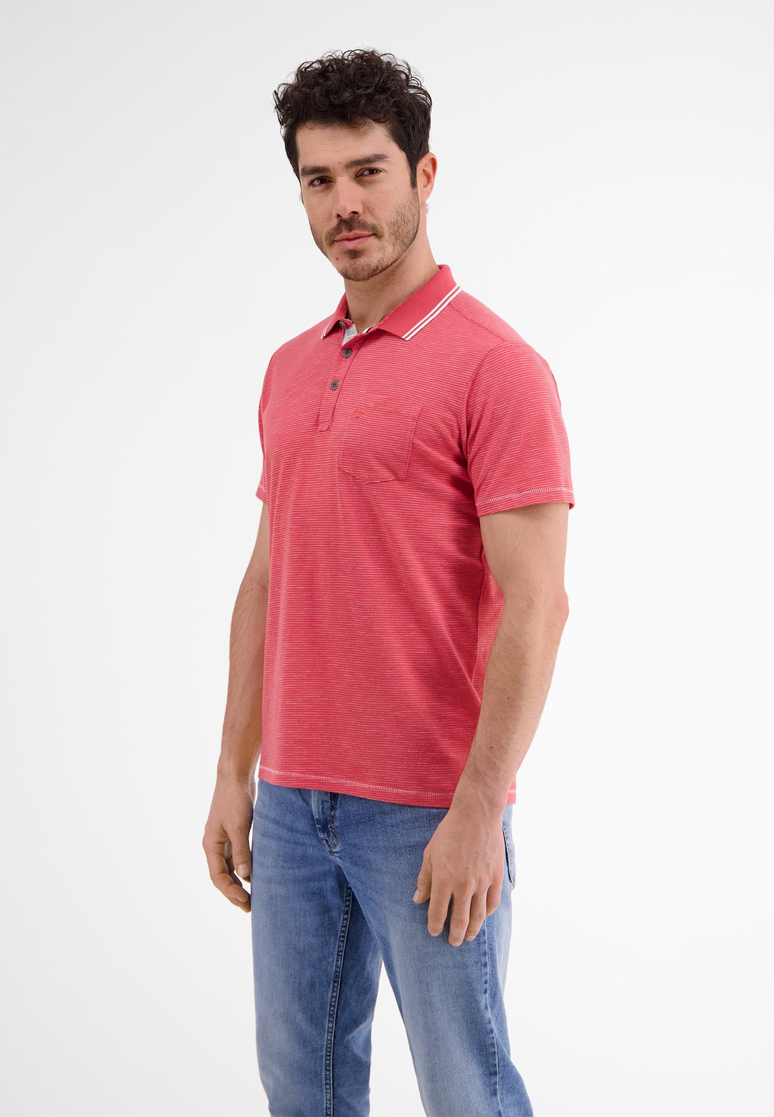 Lerros Poloshirt LERROS poloshirt met finelinerstrepen