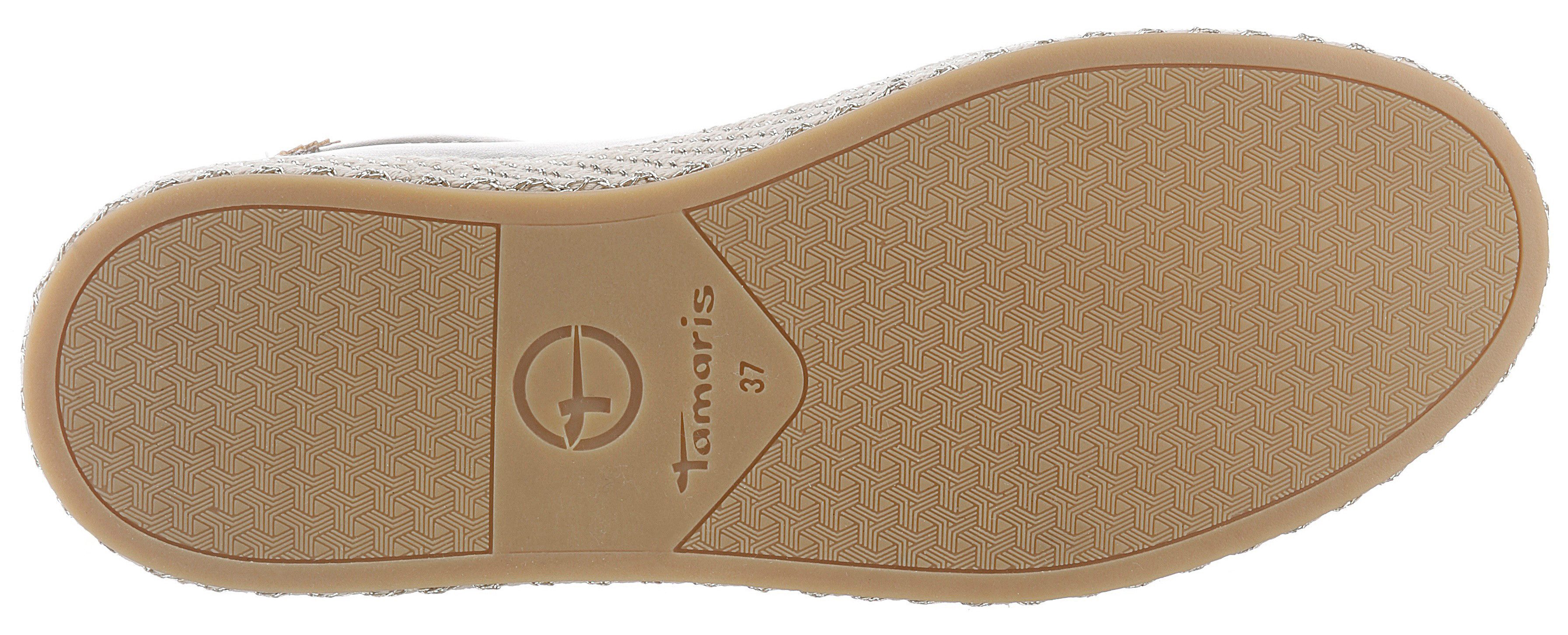 Tamaris Plateausneakers , vrijetijdsschoen, lage schoen, veterschoen met textielkoord aan het plateau
