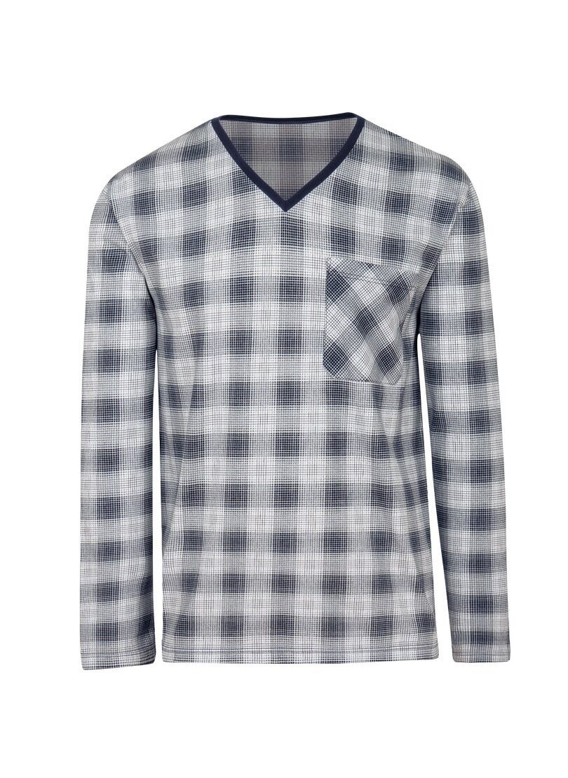 Trigema Pyjama TRIGEMA langarm slaapshirt met klassiek ruitpatroon (1-delig)