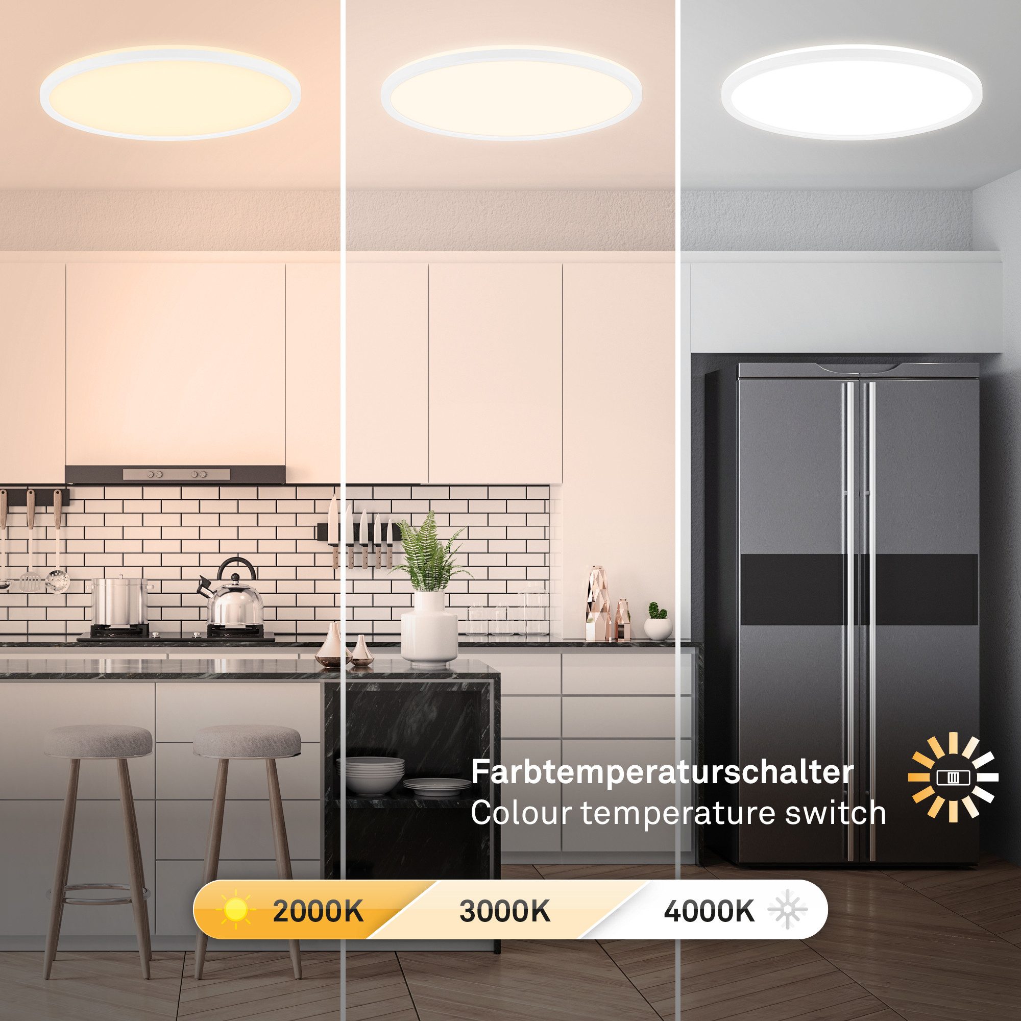 Briloner Leuchten Scherm Panel SLIM