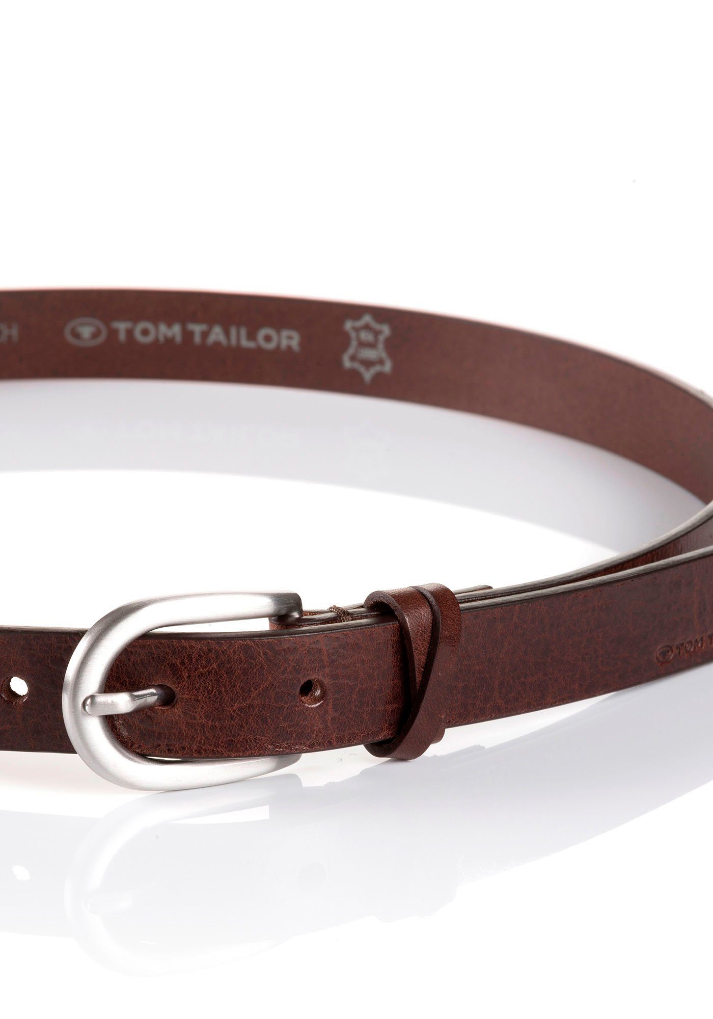 Tom Tailor Leren riem TTNELLY 2 cm brede damesriem, modieus veelzijdig