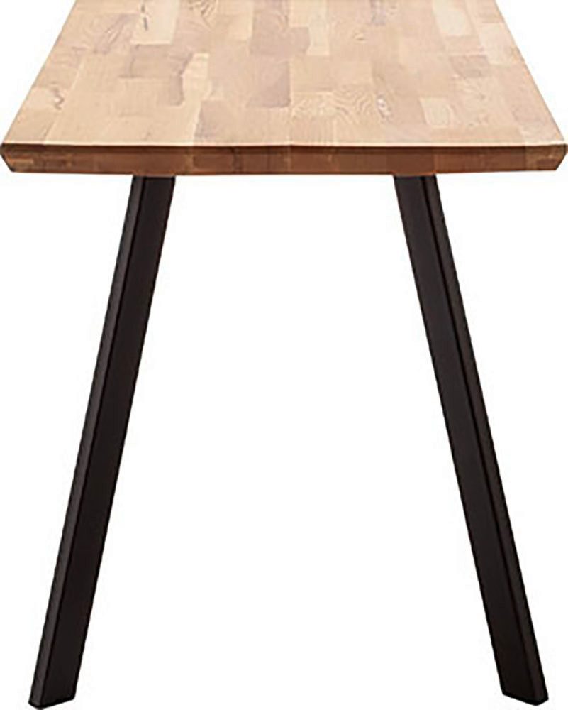 MCA living Eettafel Zeballos, TOPSELLER! Tafelblad van Zerreiche, Zwitserse rand, belastbaar tot 100 kg (1 stuk)