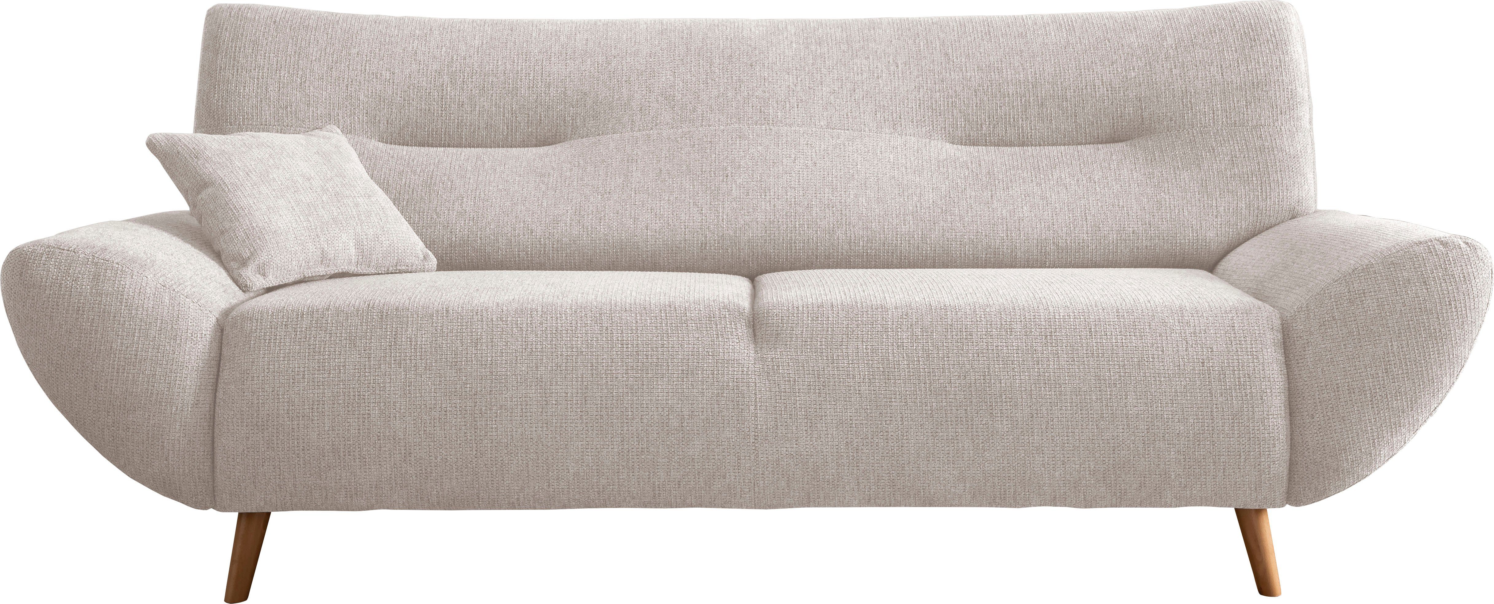 INOSIGN 3-zitsbank Drago, elegant en tijdloos, comfortabel, met houten voet