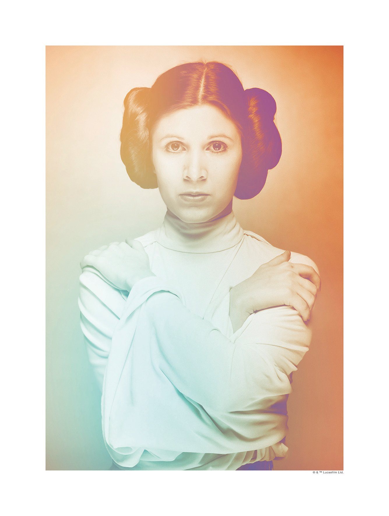 Komar Wanddecoratie Star Wars Classic iconen Color Leia Wanddecoratie voor de kinderkamer - zonder lijst (1 stuk) schilderijen multicolor