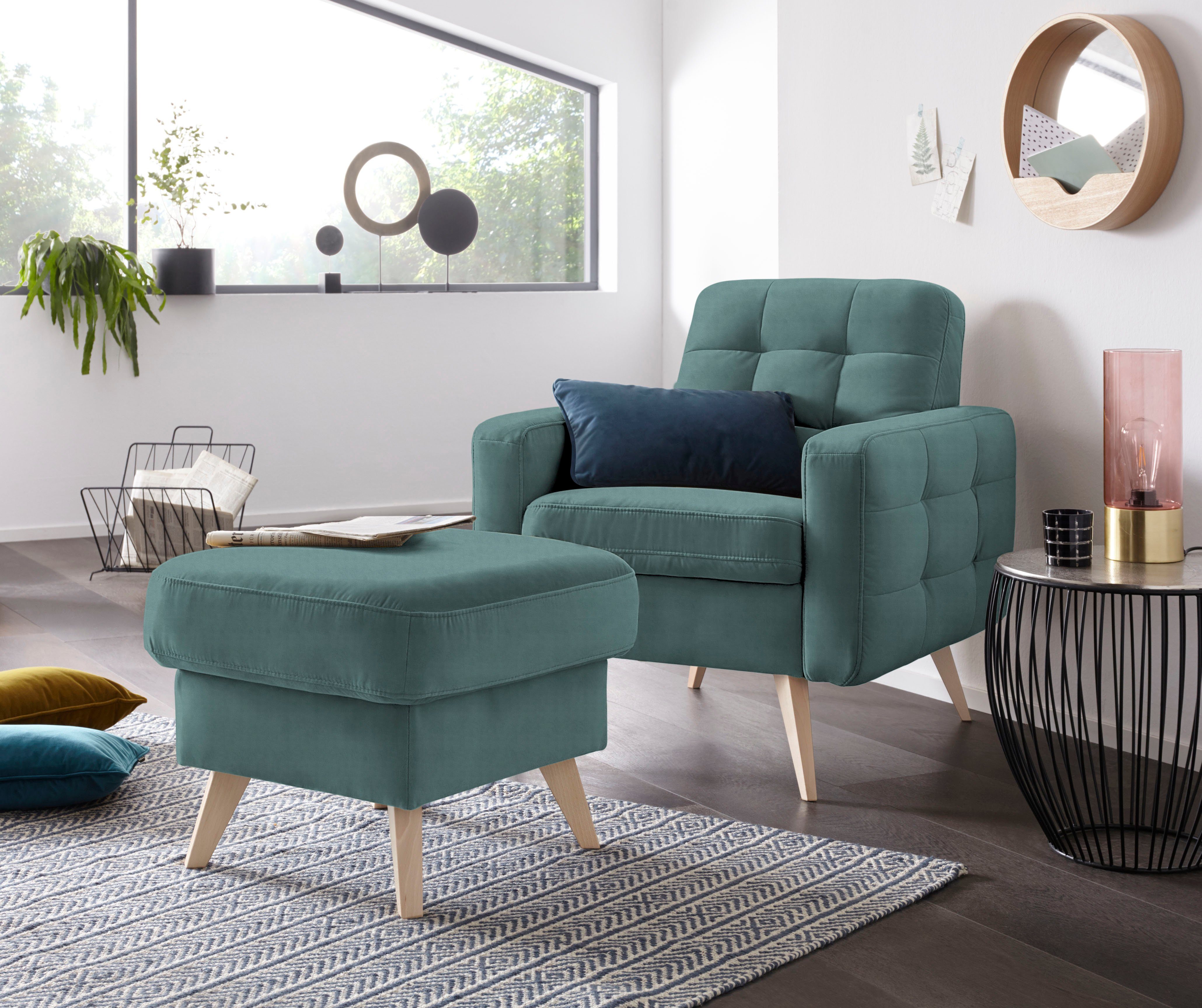 exxpo - sofa fashion Hocker Nappa met praktische opbergruimte onder de zitting