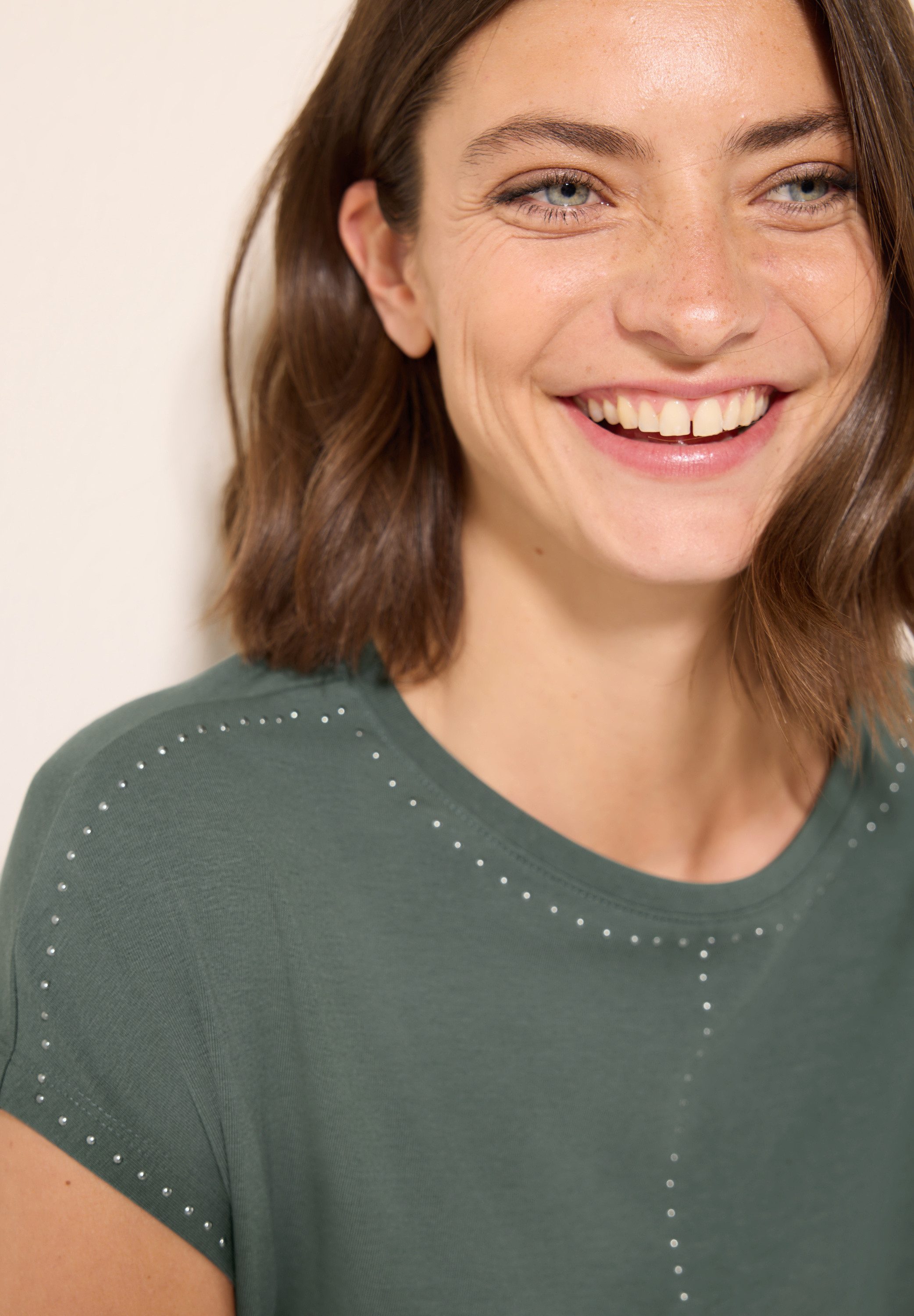 Cecil T-shirt met siersteentjes