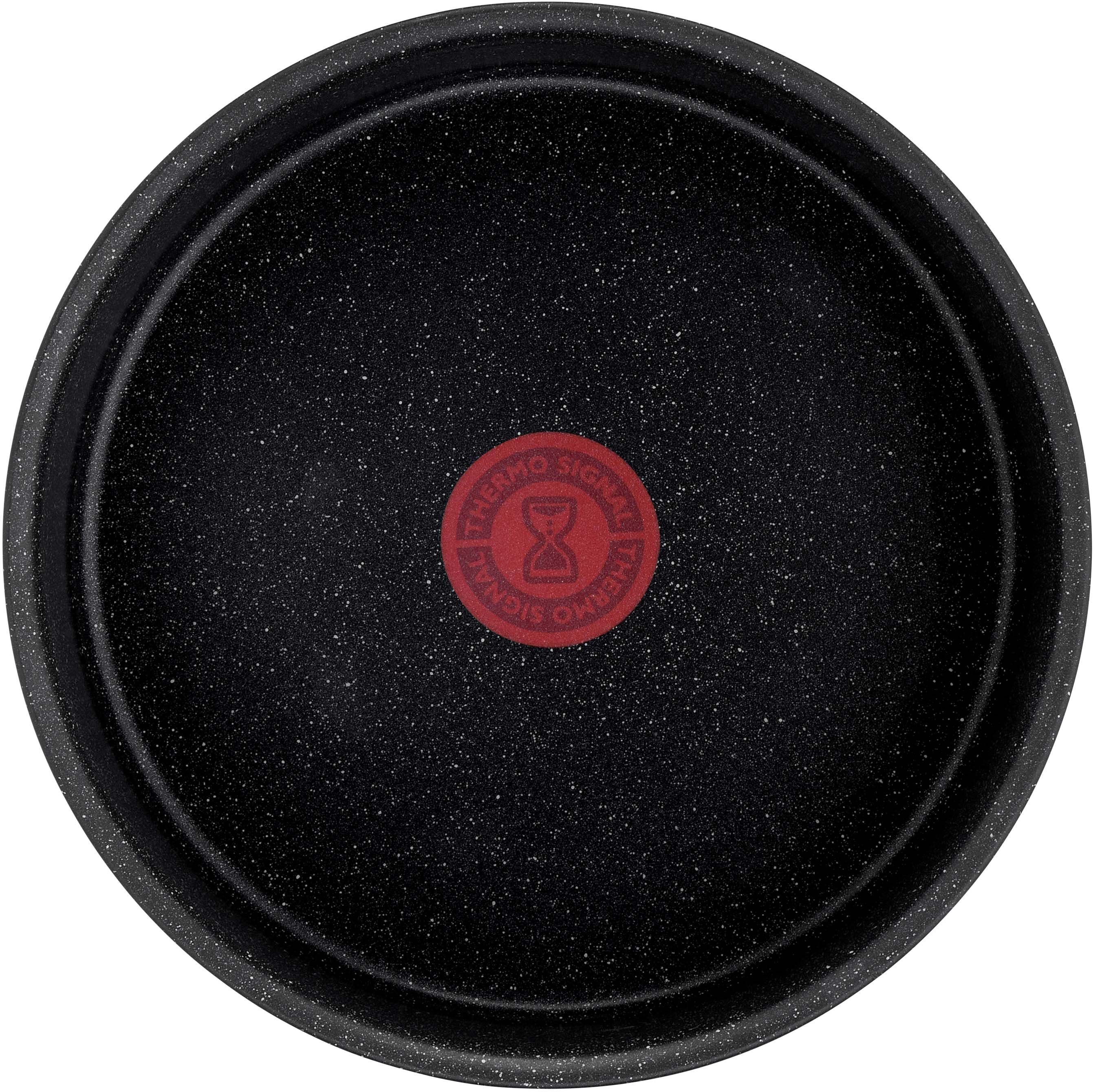 Tefal Pannenset L39996 Ingenio Black Stone, kookpan set inductie stapelbaar, anti-aanbak (set, 4-delig)