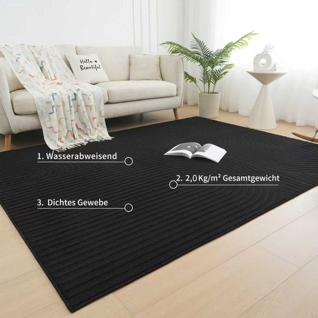 my home Vloerkleed Jola hoog-laag ontwerp, Scandi-look, Zen Boho, modern, 3D, woonkamer, slaapkamer, waterafstotend
