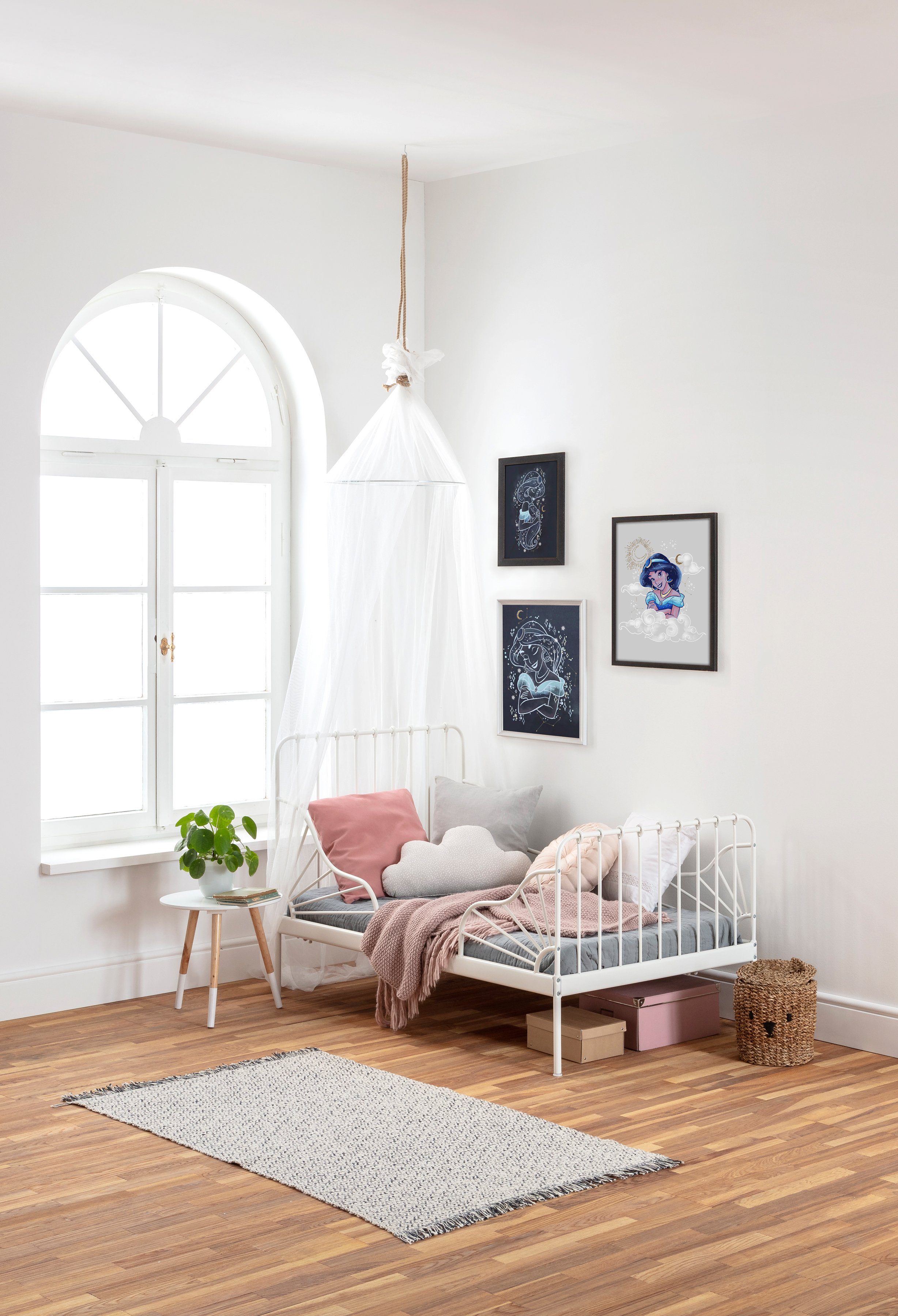 Komar Wanddecoratie Jasmijn sterren Wanddecoratie voor de kinderkamer - zonder lijst (1 stuk)