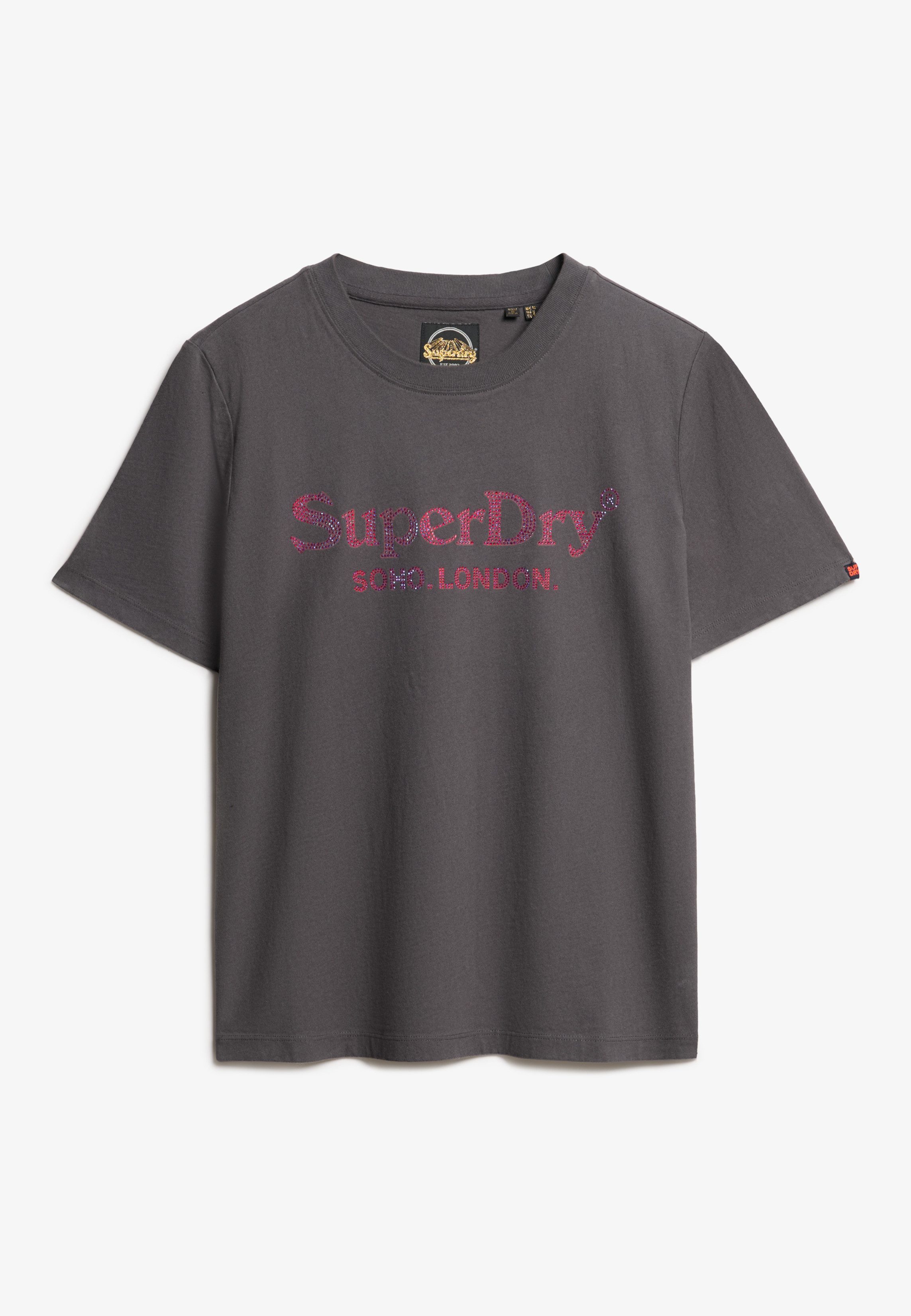 Superdry Shirt met korte mouwen VENUE METALLIC RELAXED TEE