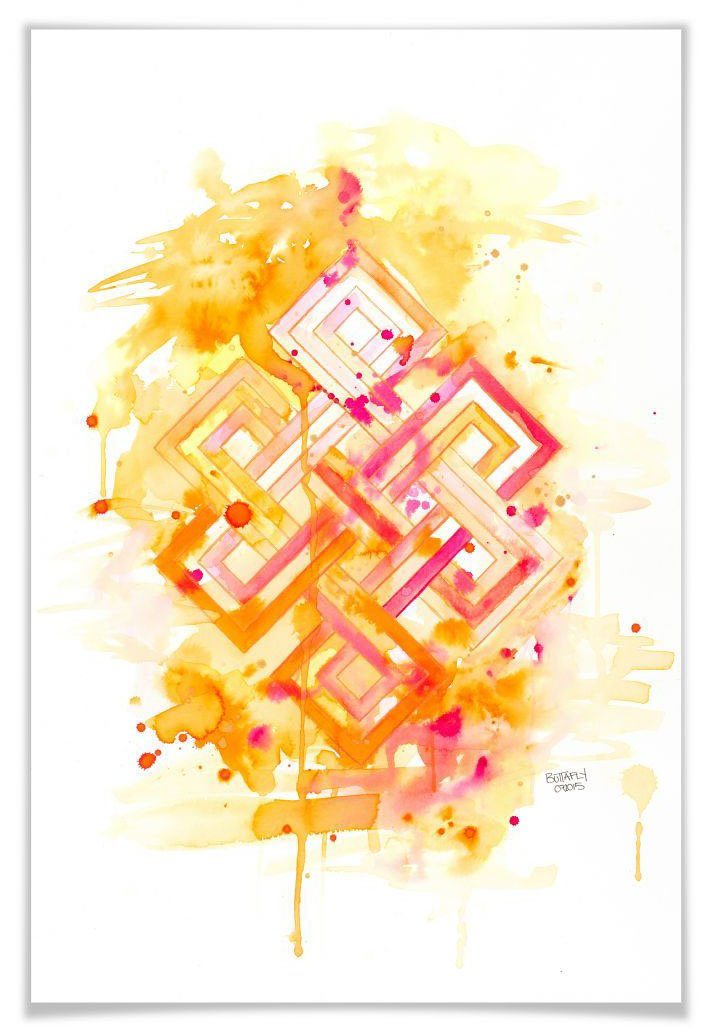 Wall-Art Poster Karma Poster, artprint, wandposter (1 stuk)