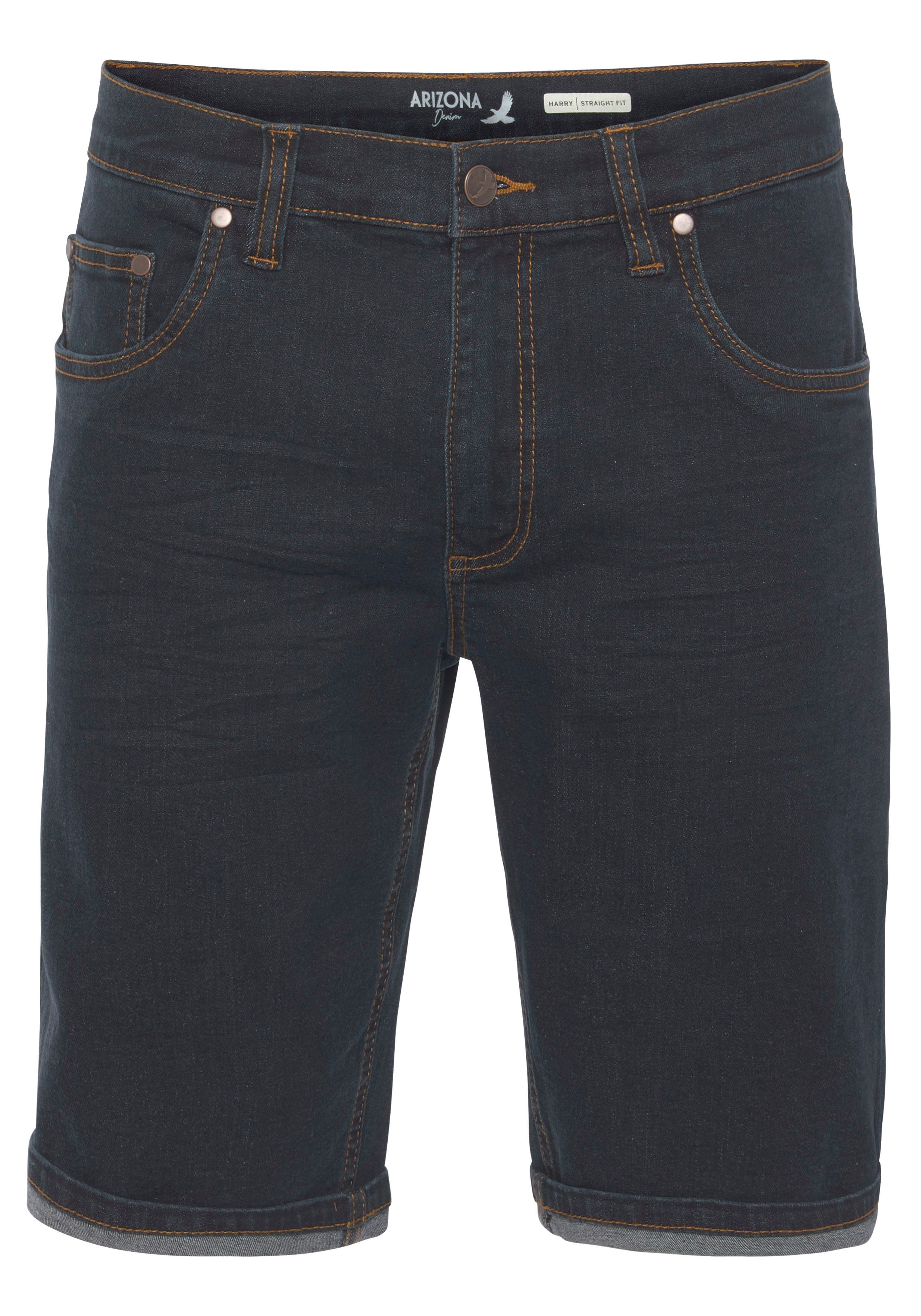 Arizona Jeansshort rechte snit, knieomspelende lengte, lage taillehoogte