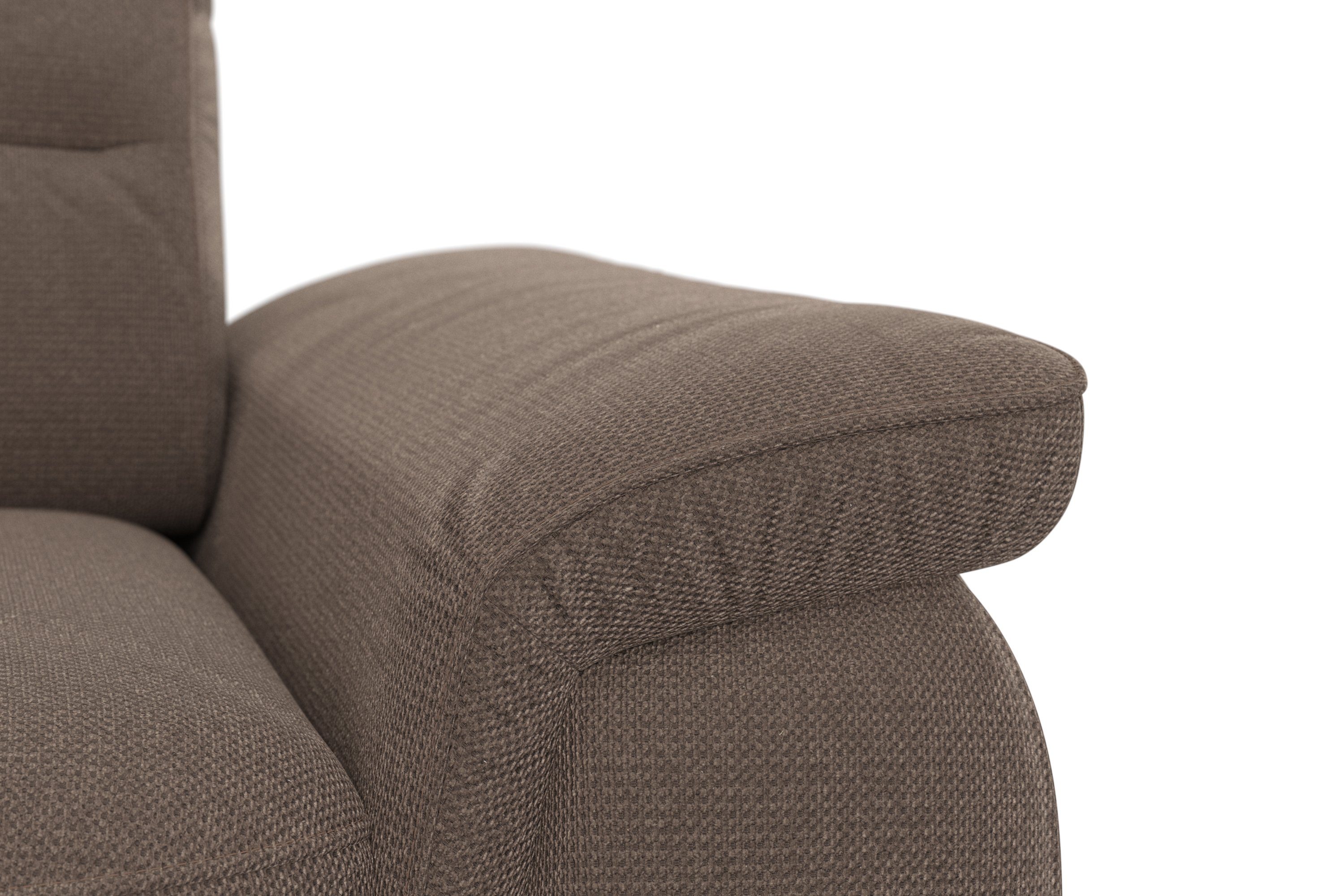 sit&more Hoekbank Sinatra L-vorm optioneel met verstelbare hoofdsteun en armleuning, metalen poten