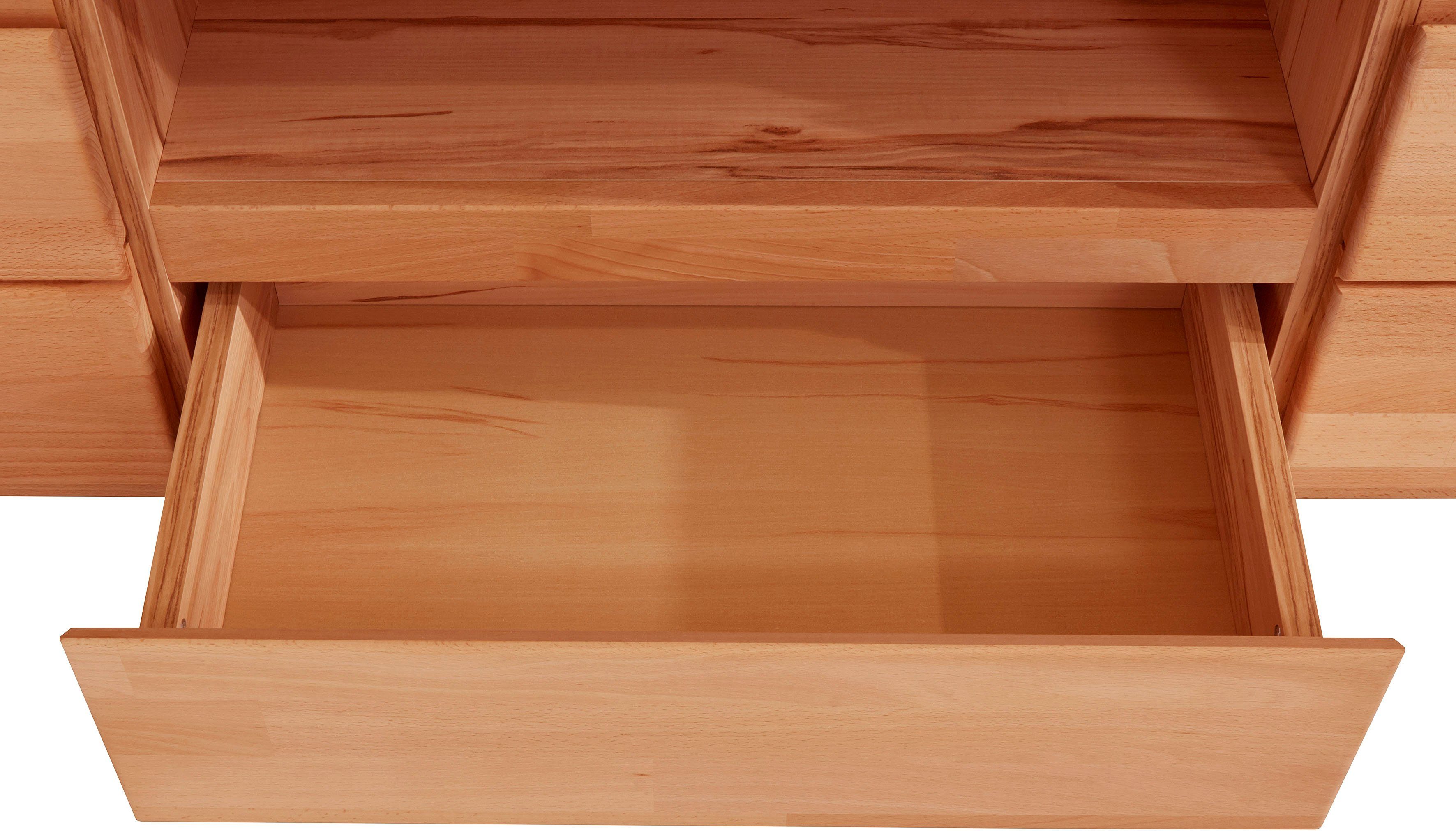Home affaire Wandmeubel Burani gedeeltelijk massief hout (set, 4-delig)