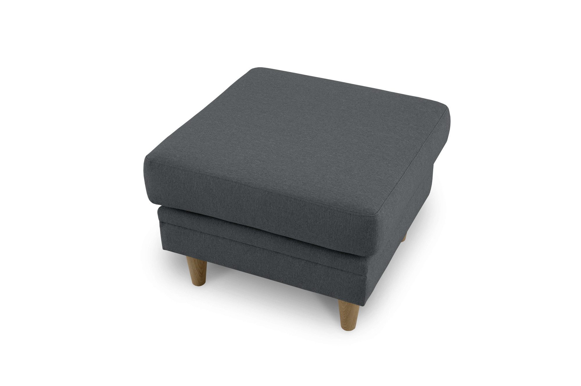 Home affaire Hocker Arellano, breedte 63 cm klassiek ontwerp, met massief houten voeten, fijn geweven stof
