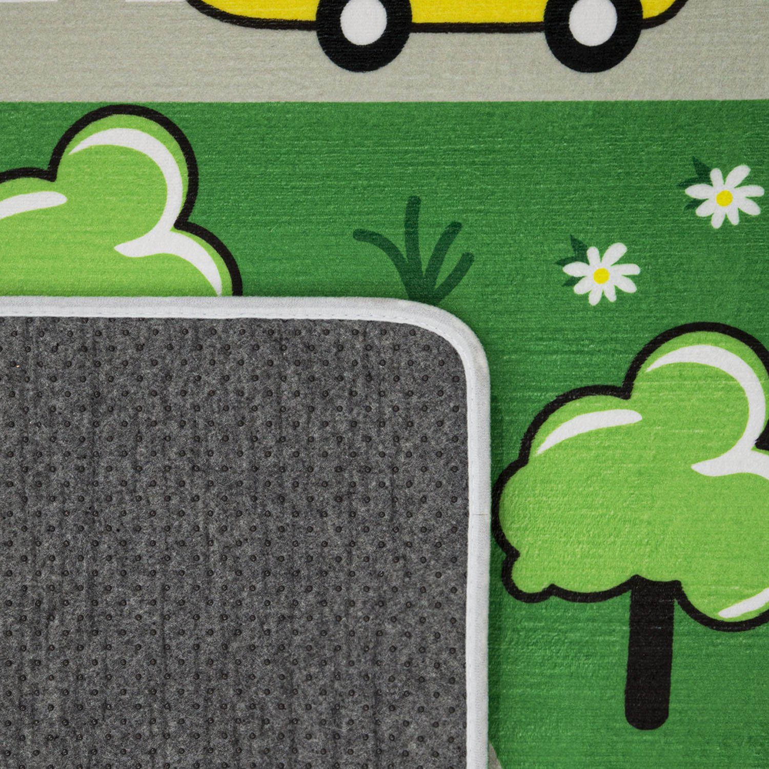 Paco Home Kindervloerkleed Chicos 559 Platweefsel, straten-speelkleed, kinderkamer