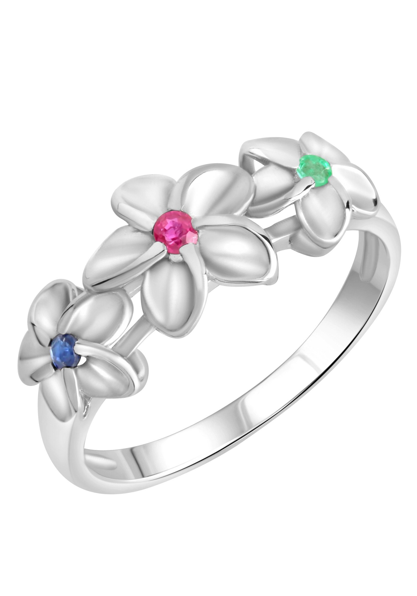 Firetti Ring Sieraad cadeau zilver 925 zilveren ring bloesem dames ringen maat 19 multicolor