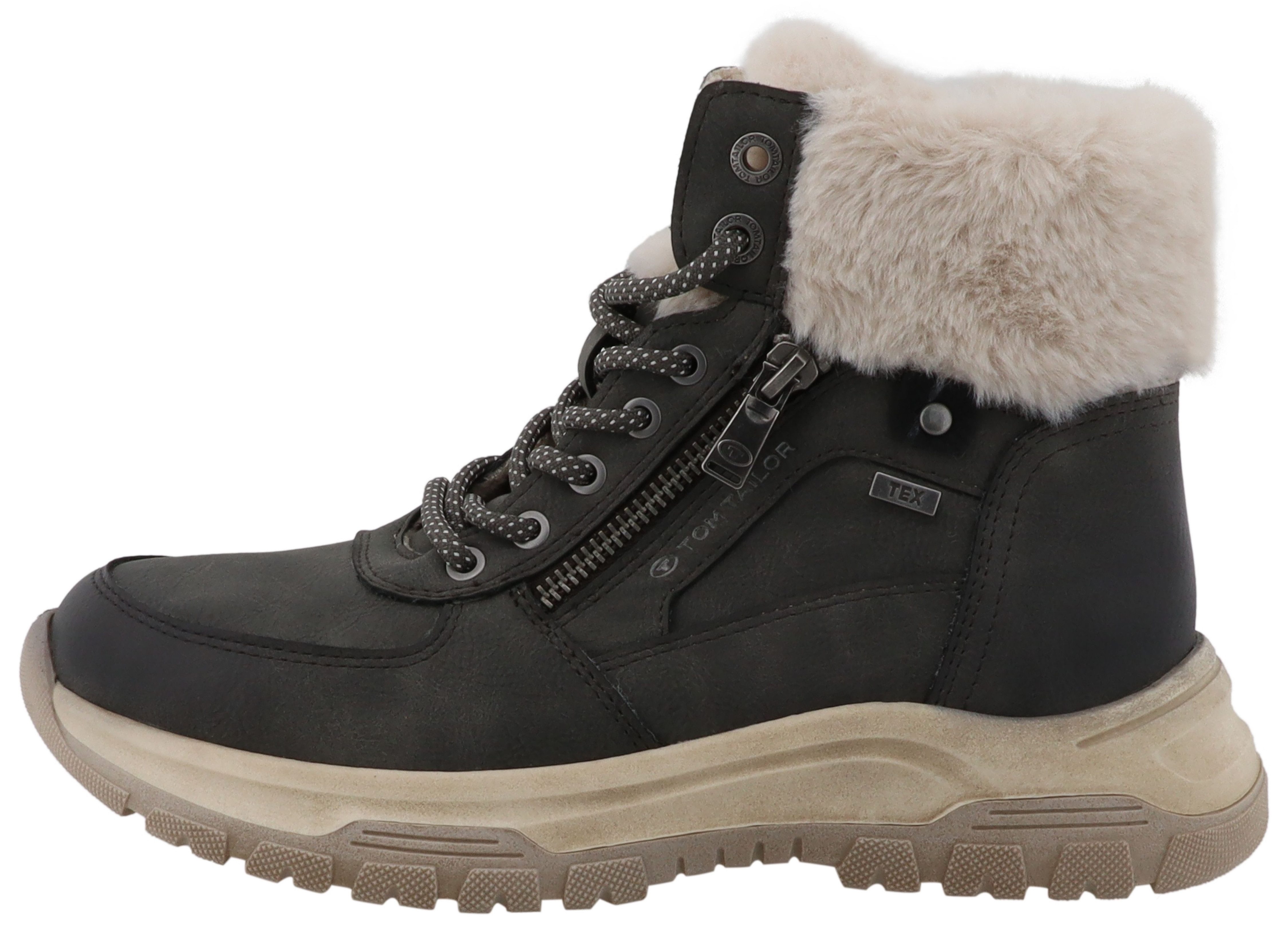 Tom Tailor Winterlaarzen Winterboots, veterboots met TEX-membraan, wijdte G