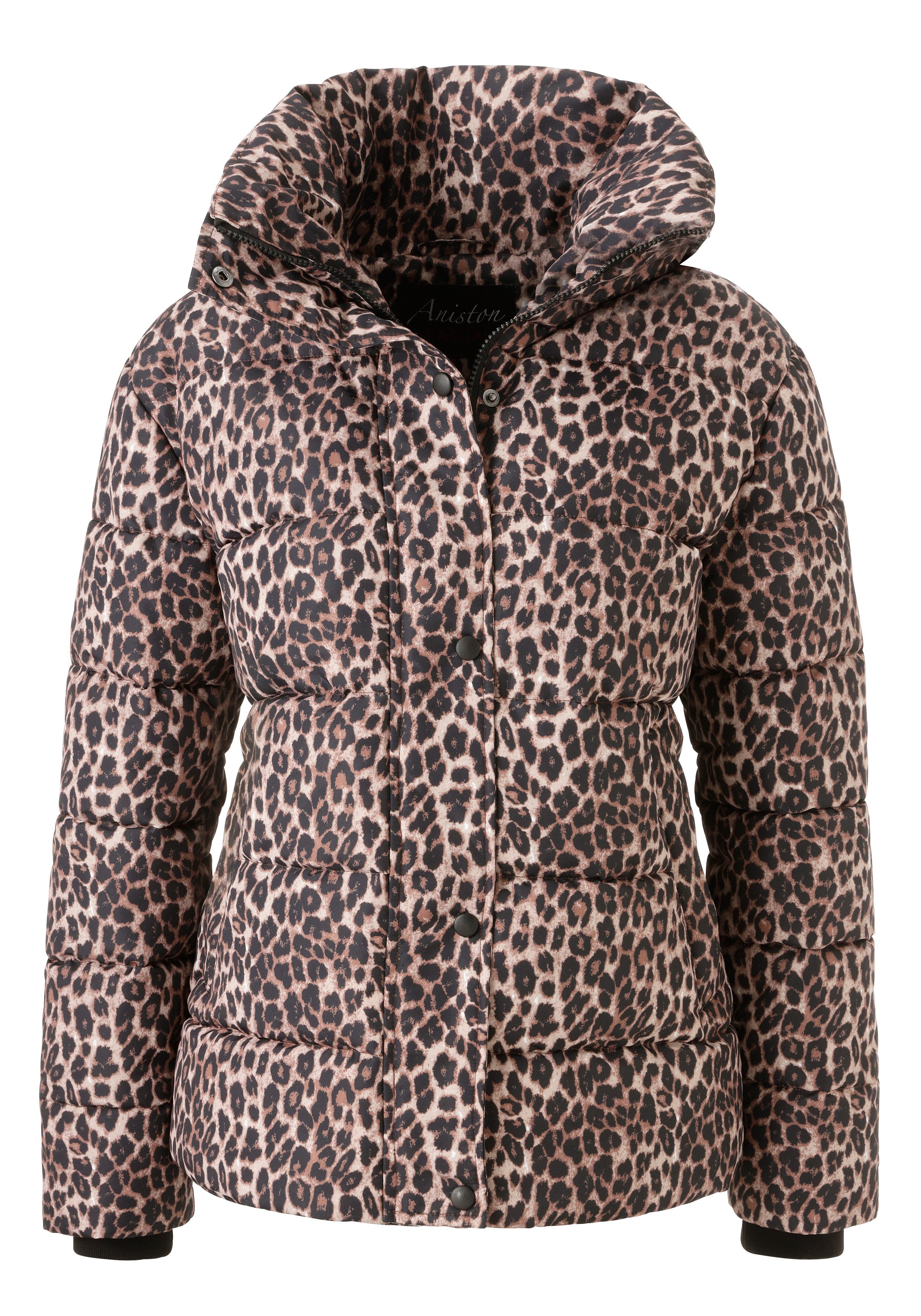 Aniston CASUAL Gewatteerde jas in trendy leoprint - nieuwe collectie