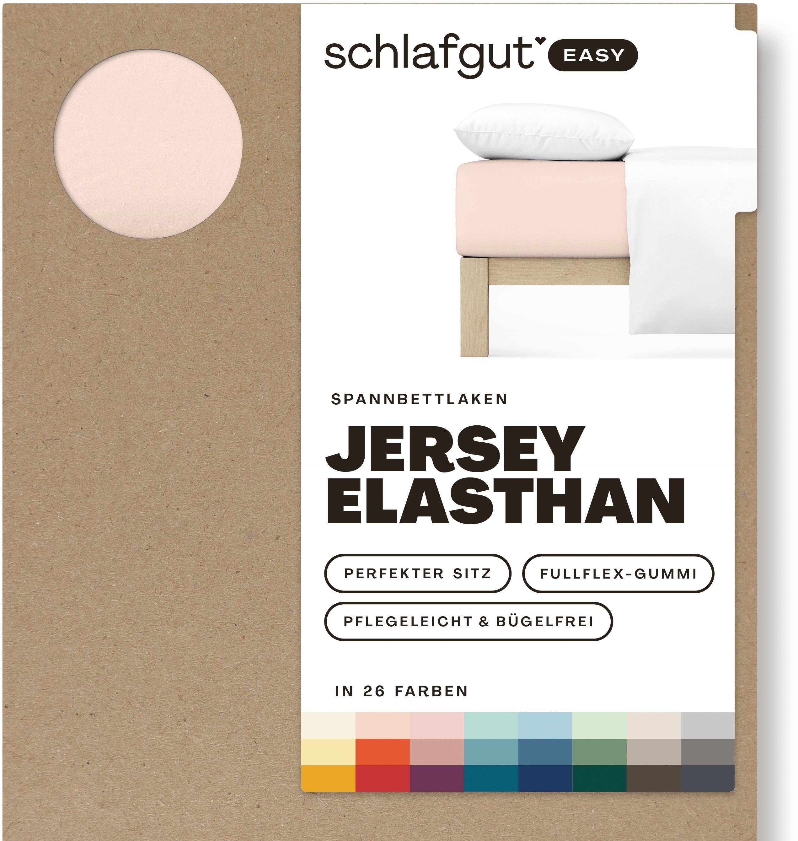 Schlafgut Hoeslaken EASY jersey elastaan MADE IN GREEN by OEKO-TEX® (1 stuk)