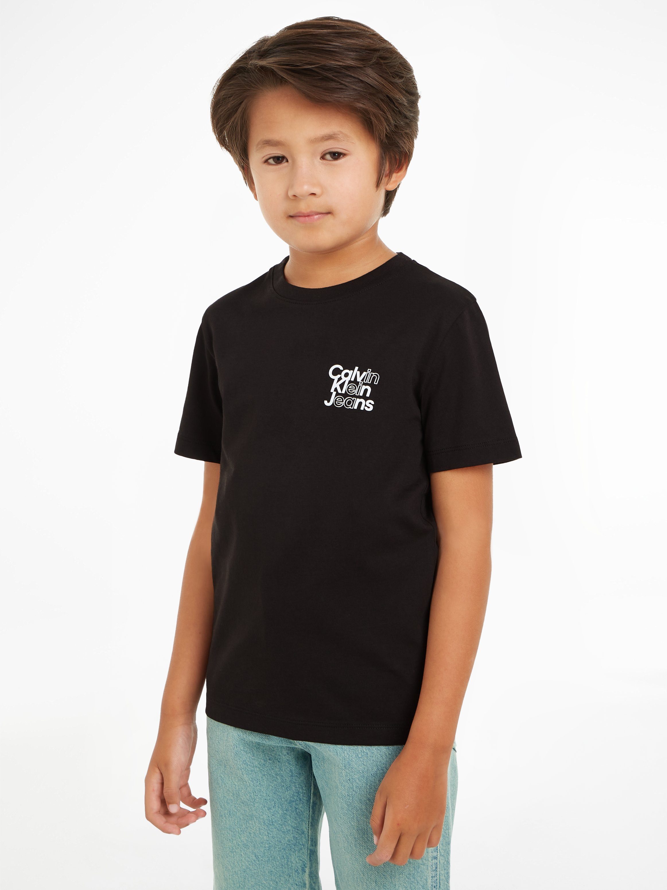 Calvin Klein Jeans T-shirt met labelprint model 'MINI'
