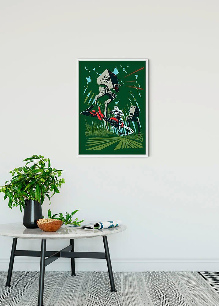 Komar Wanddecoratie Star Wars Classic Vector Endor Wanddecoratie voor de kinderkamer - zonder lijst (1 stuk)