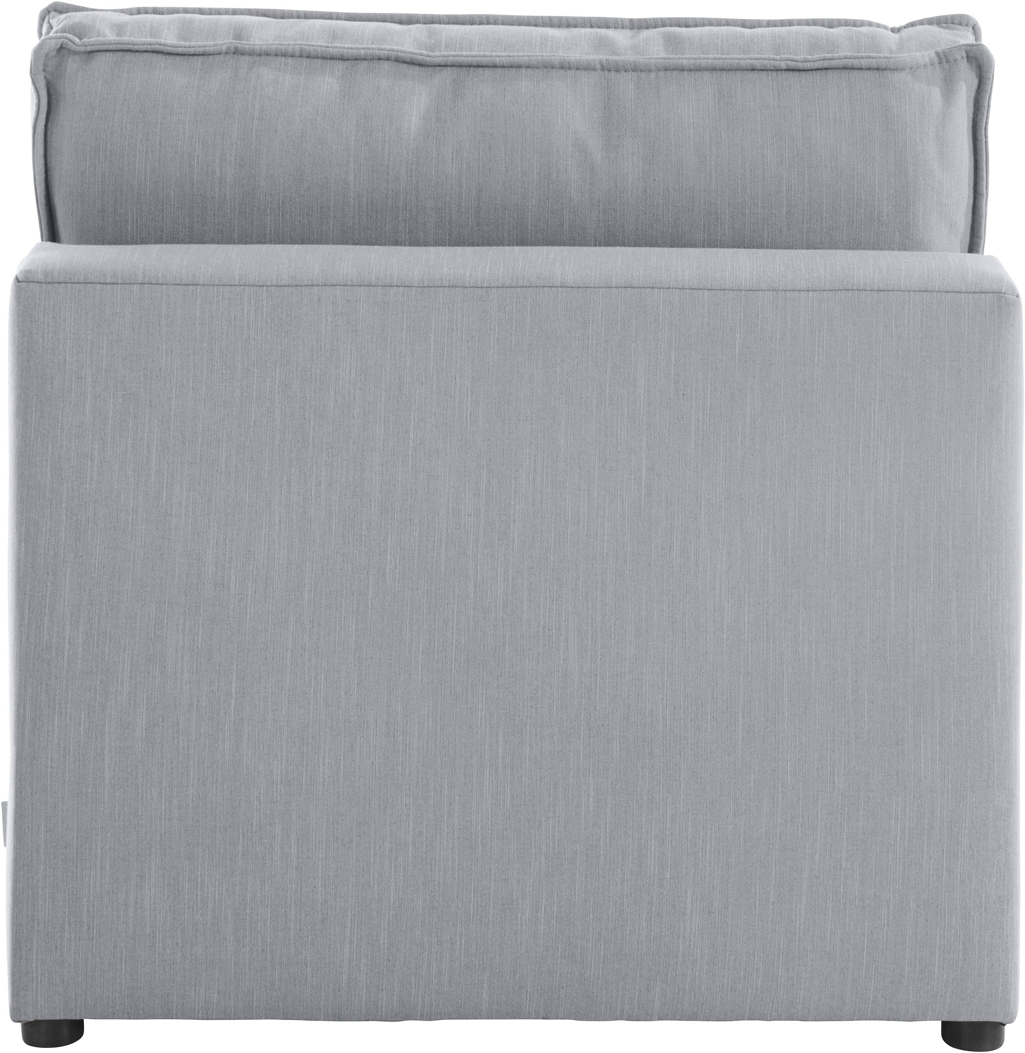 RAUM.ID Bank-middenelement Florid als deel van een modulaire bank, stevig zitcomfort, ook in cord