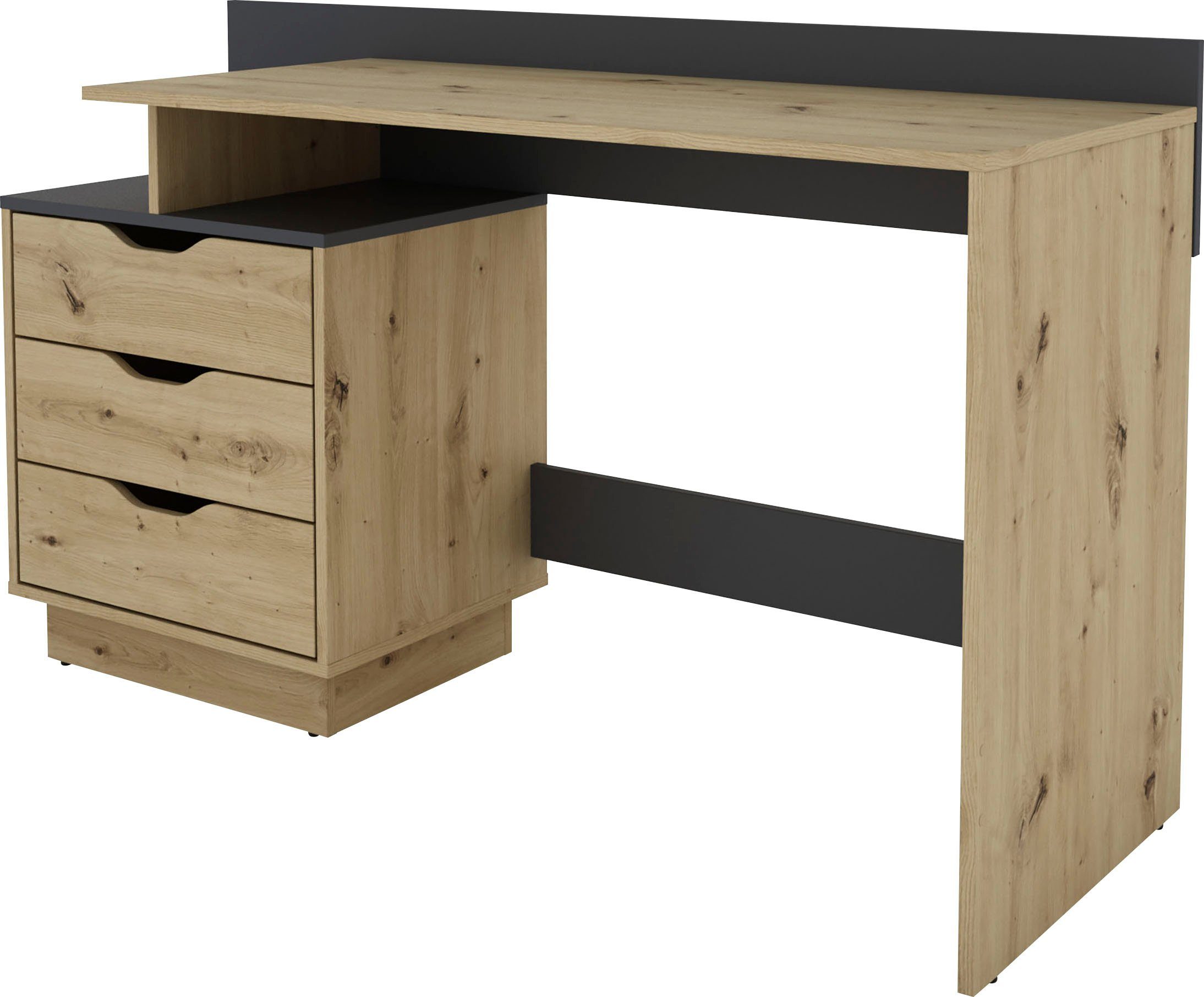 byLIVING Bureau Bern, modern pc-bureau met veel bergruimte, breedte 138 cm, rechts of links te monteren