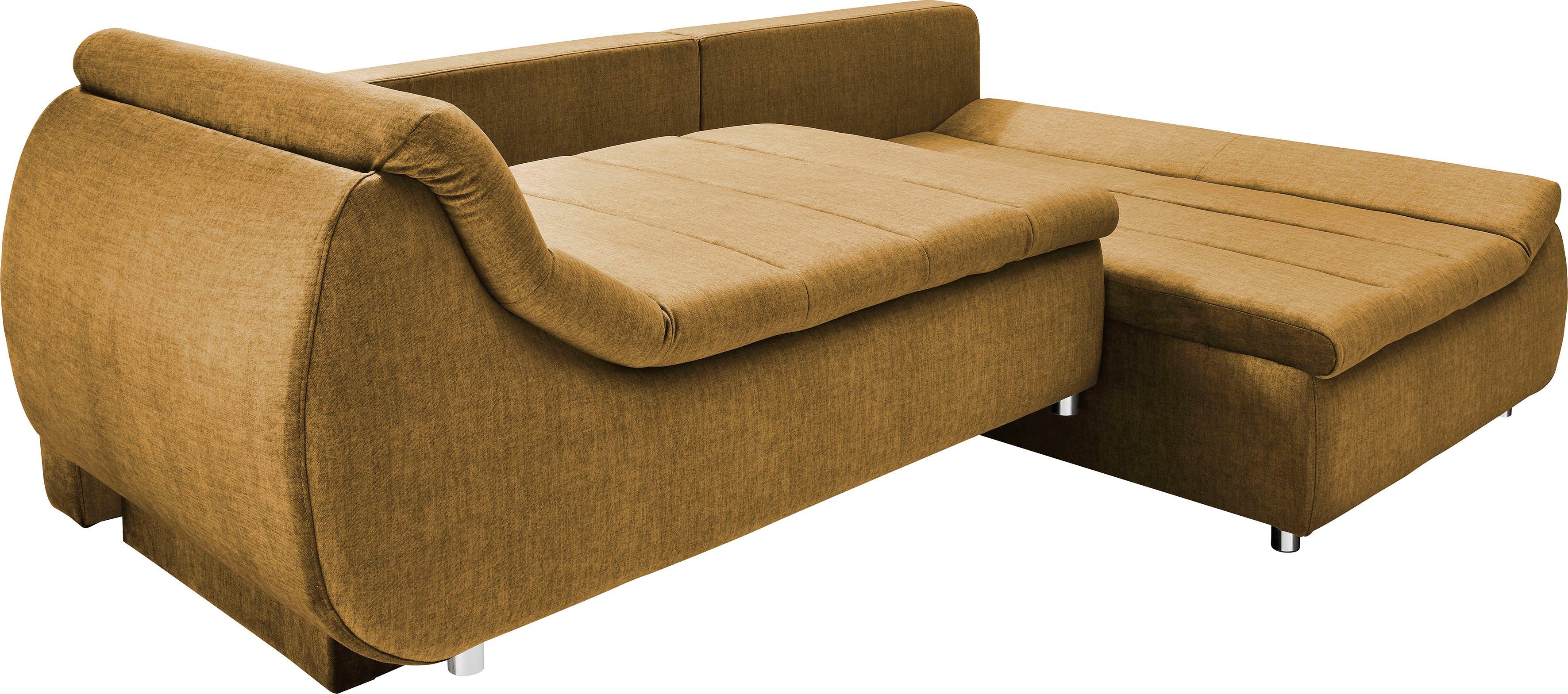 INOSIGN Hoekbank Imola elegant en modern, actuele stiksels in de zitting, comfortabel, L-vorm