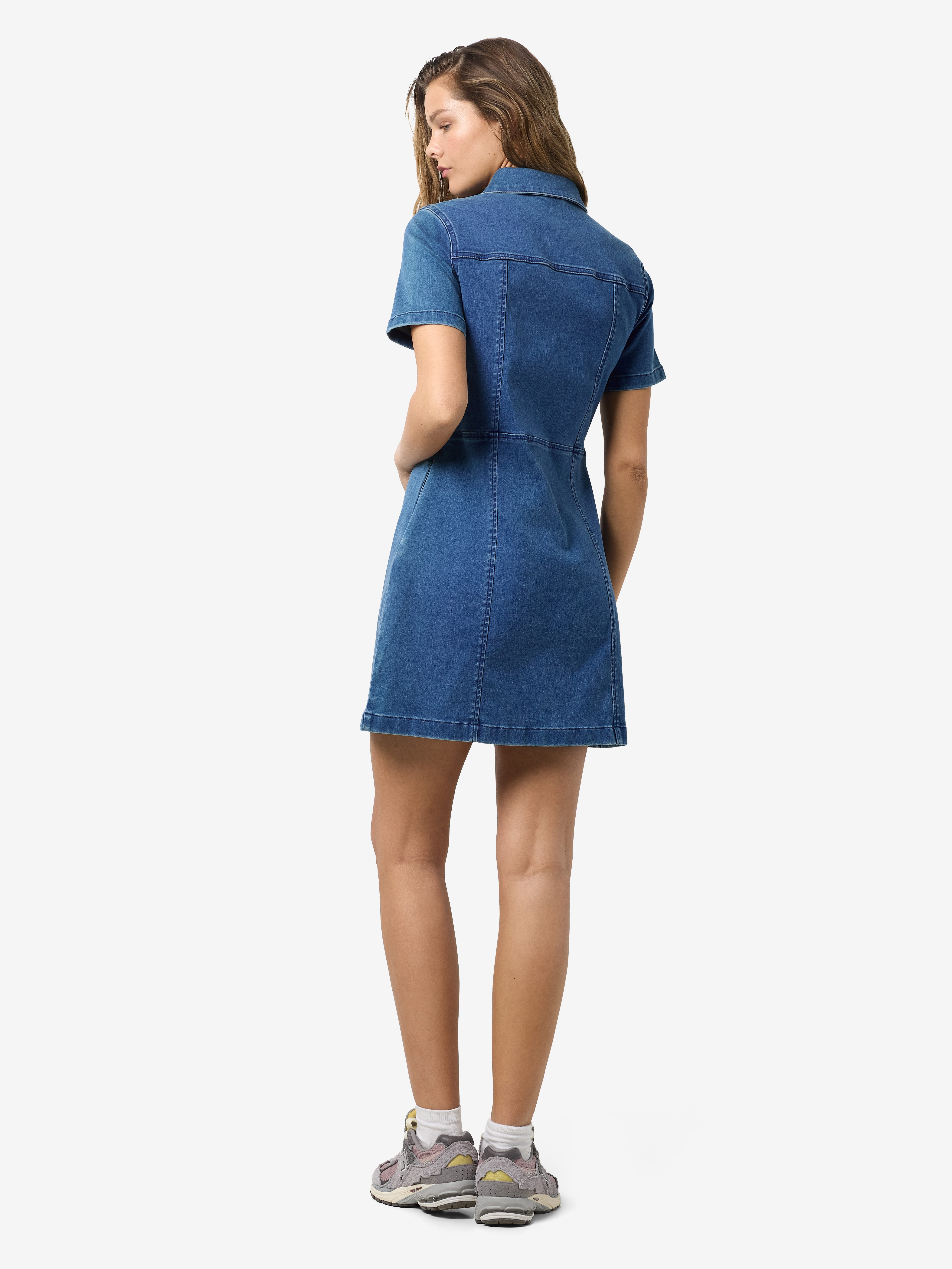 Noisy may Jeans jurk NMNISA S/S SLIM DENIM DRESS VI534MB NOOS