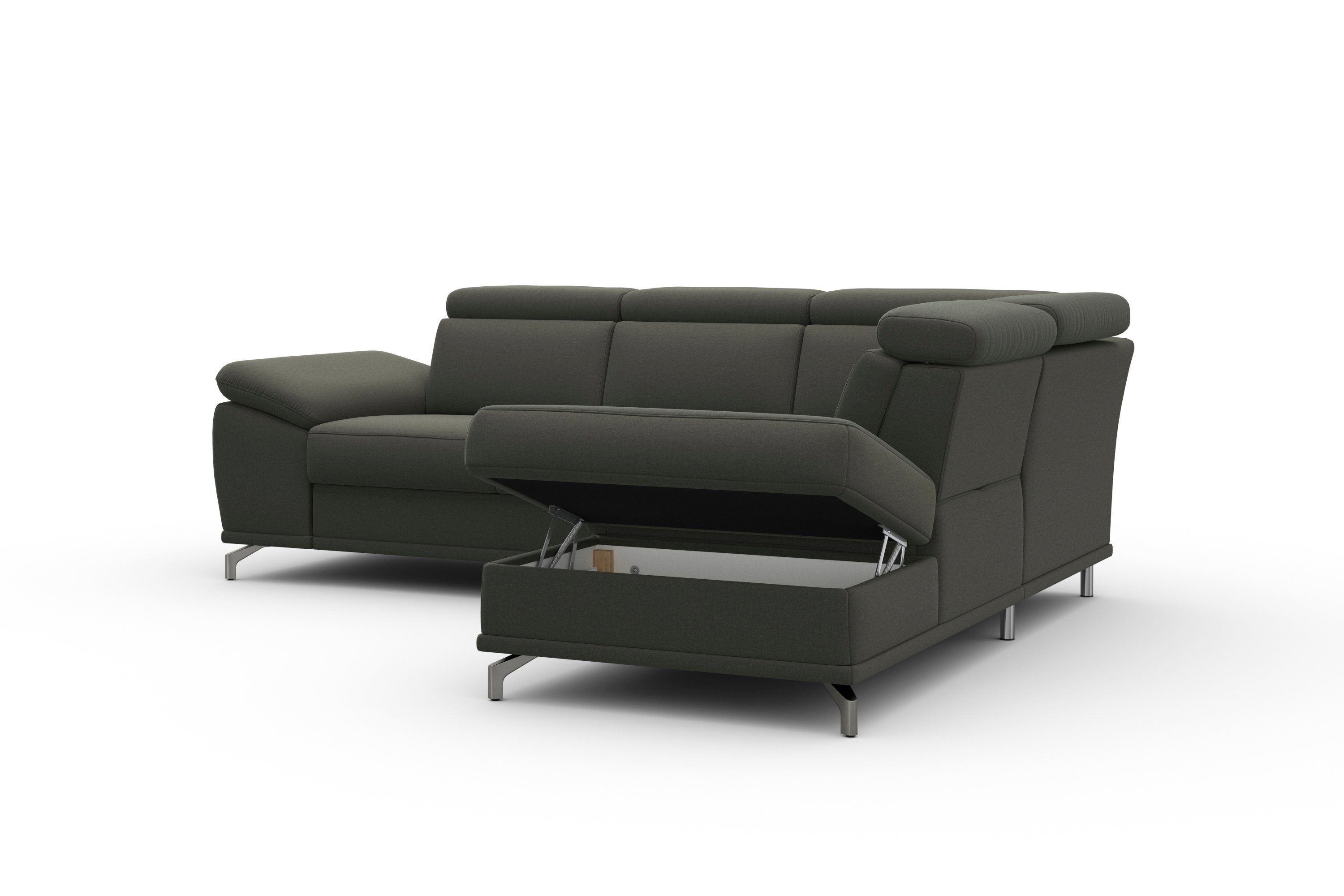 sit&more Hoekbank Cabrio L-vorm, met zitdiepteverstelling, arm- en hoofdsteunverstelling