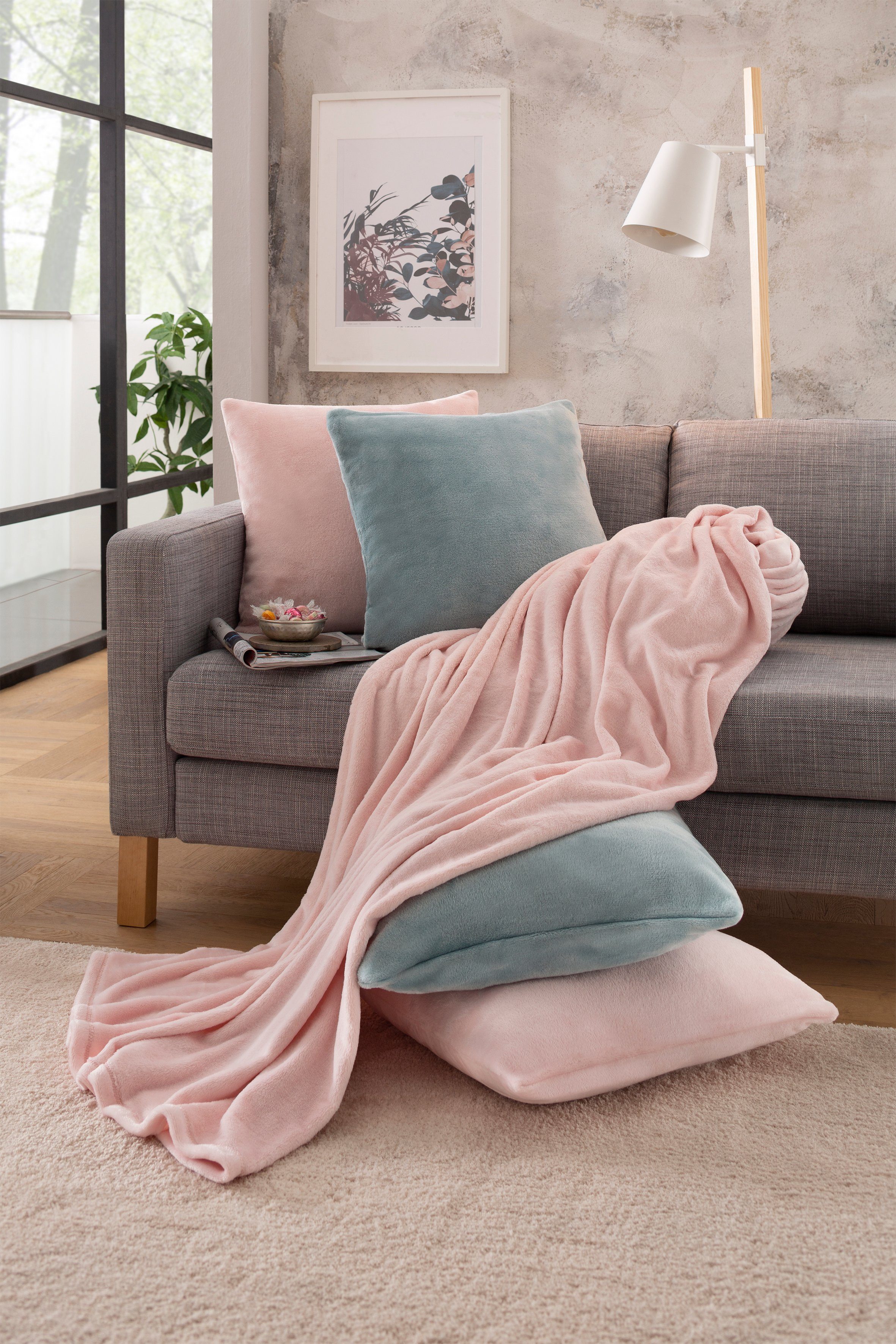 my home Deken Jil van superzachte knuffelfleece, knuffeldeken