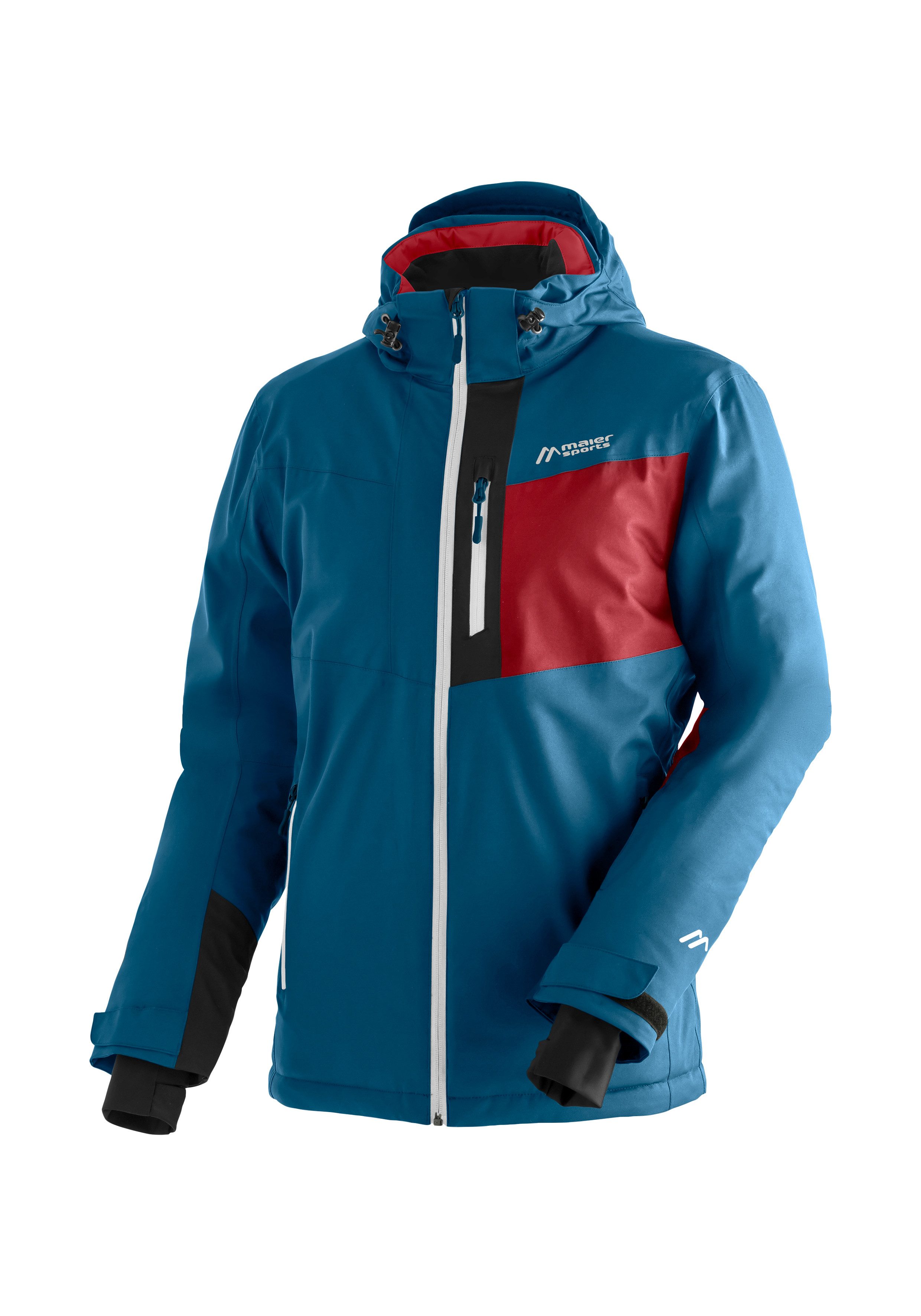 Maier Sports Ski-jack KARLEITEN M 2.0 Heren winterjas, wind/waterdicht, 3 ritszakken en capuchon, regular fit heren windbreakers maat 56 blauw