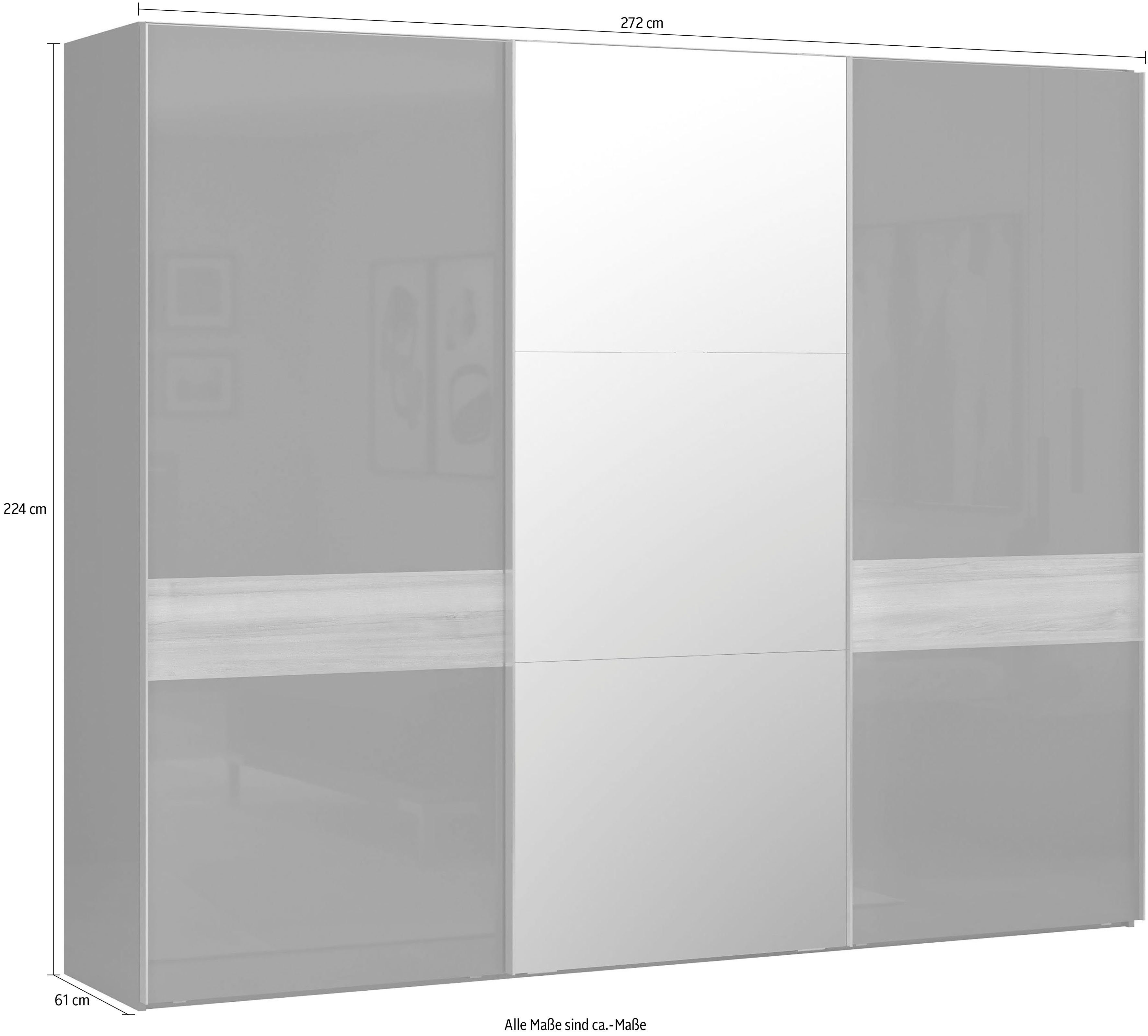 Places of Style Zweefdeurkast Onyx, Zweefdeurkast inclusief Interieur, FSC-gecertificeerd