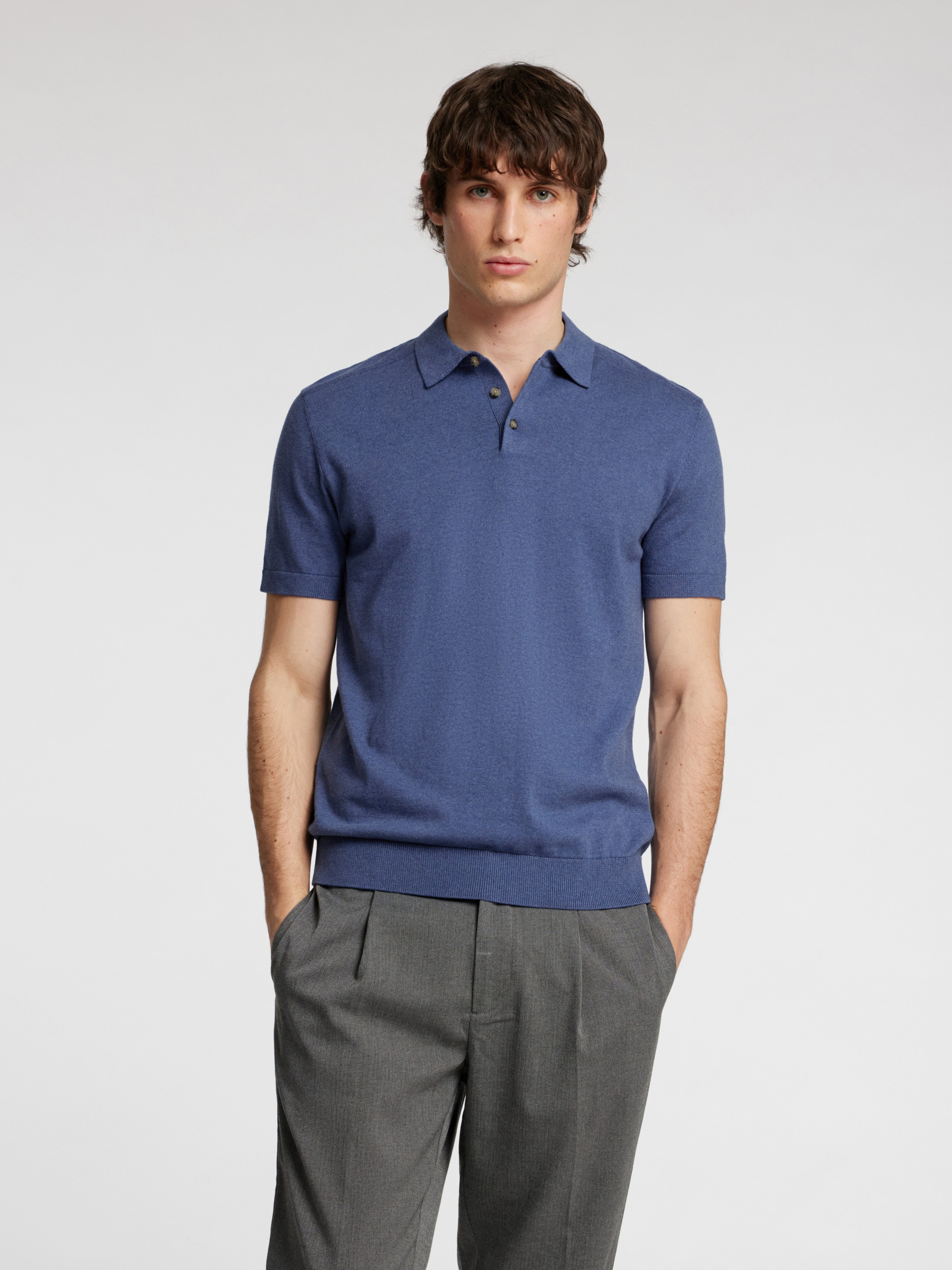 SELECTED HOMME Poloshirt SLHBERG SS KNIT POLO NOOS