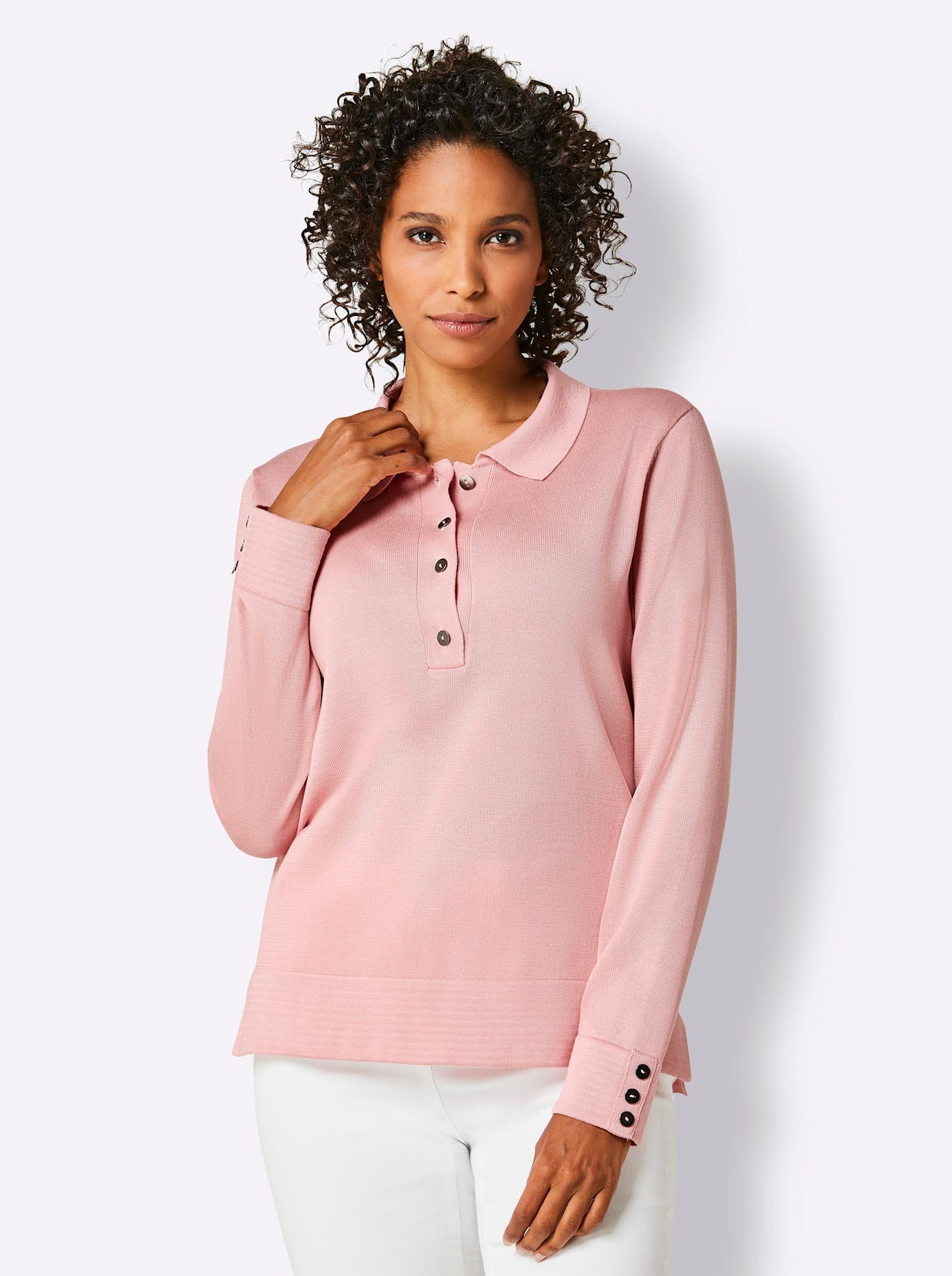 CREATION L PREMIUM Trui met polokraag Katoenen trui