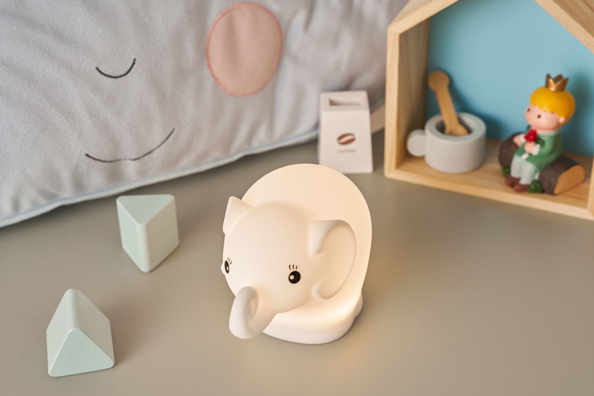 Pauleen Led-nachtlampje Night Elephant LED-module, olifant, BPA-vrij, kleurverandering RGBW (1 stuk)