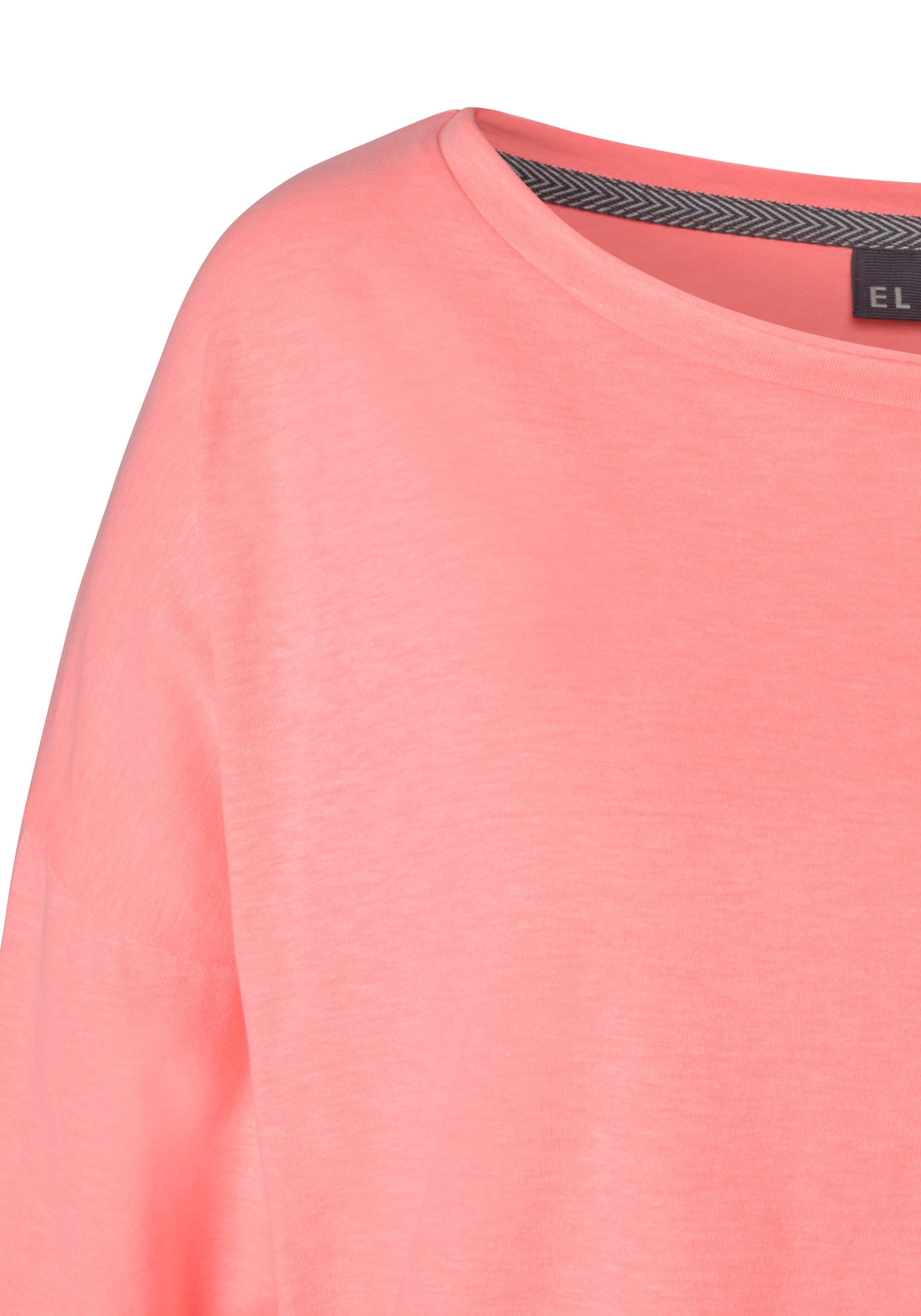 Elbsand Shirt met lange mouwen Raina met logoprint op de rug, longsleeve van katoenmix