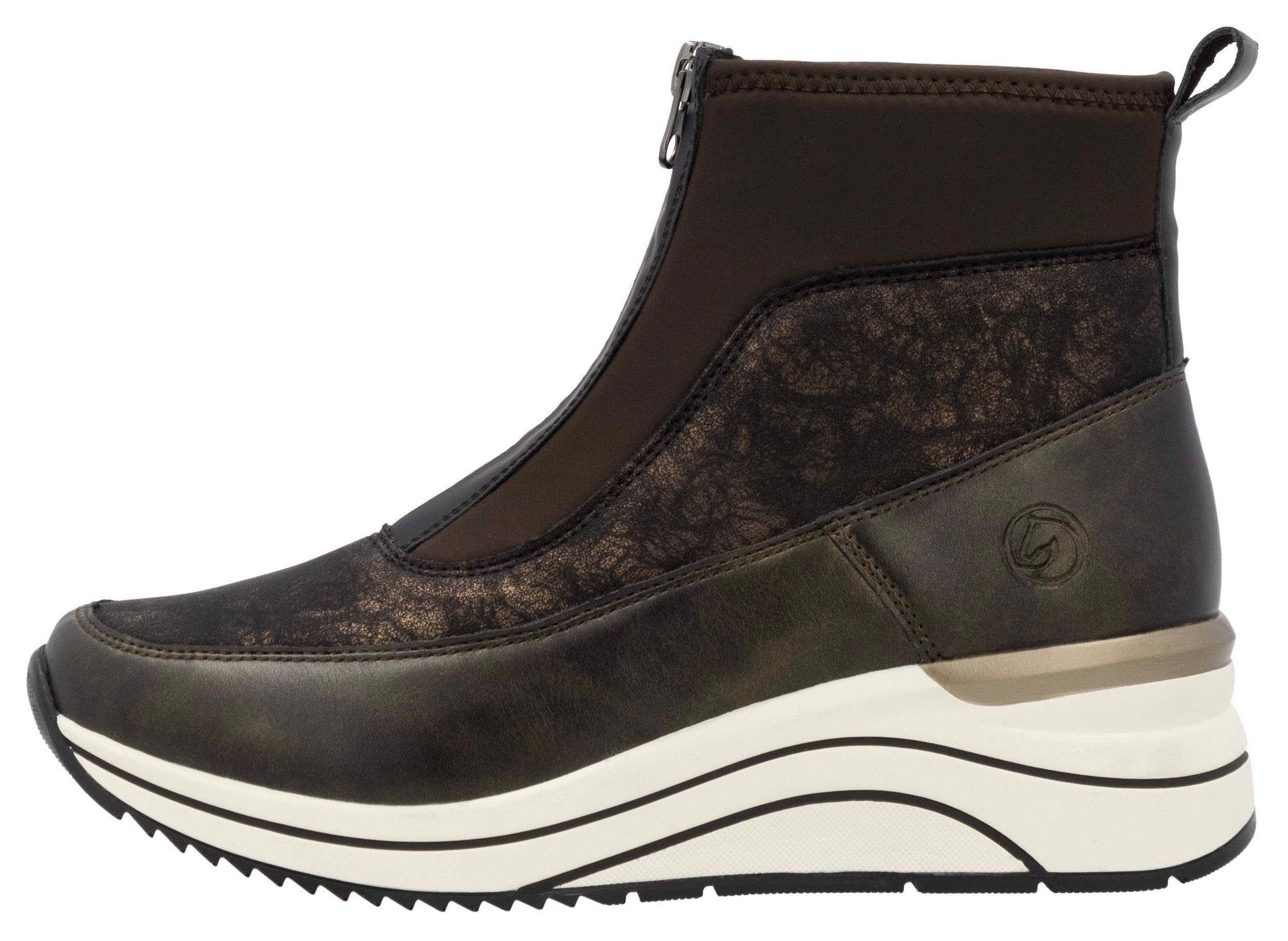 Remonte Sneakers met sleehak instaplaarzen, vrijetijdsschoenen, high-top sneakers, voorrits
