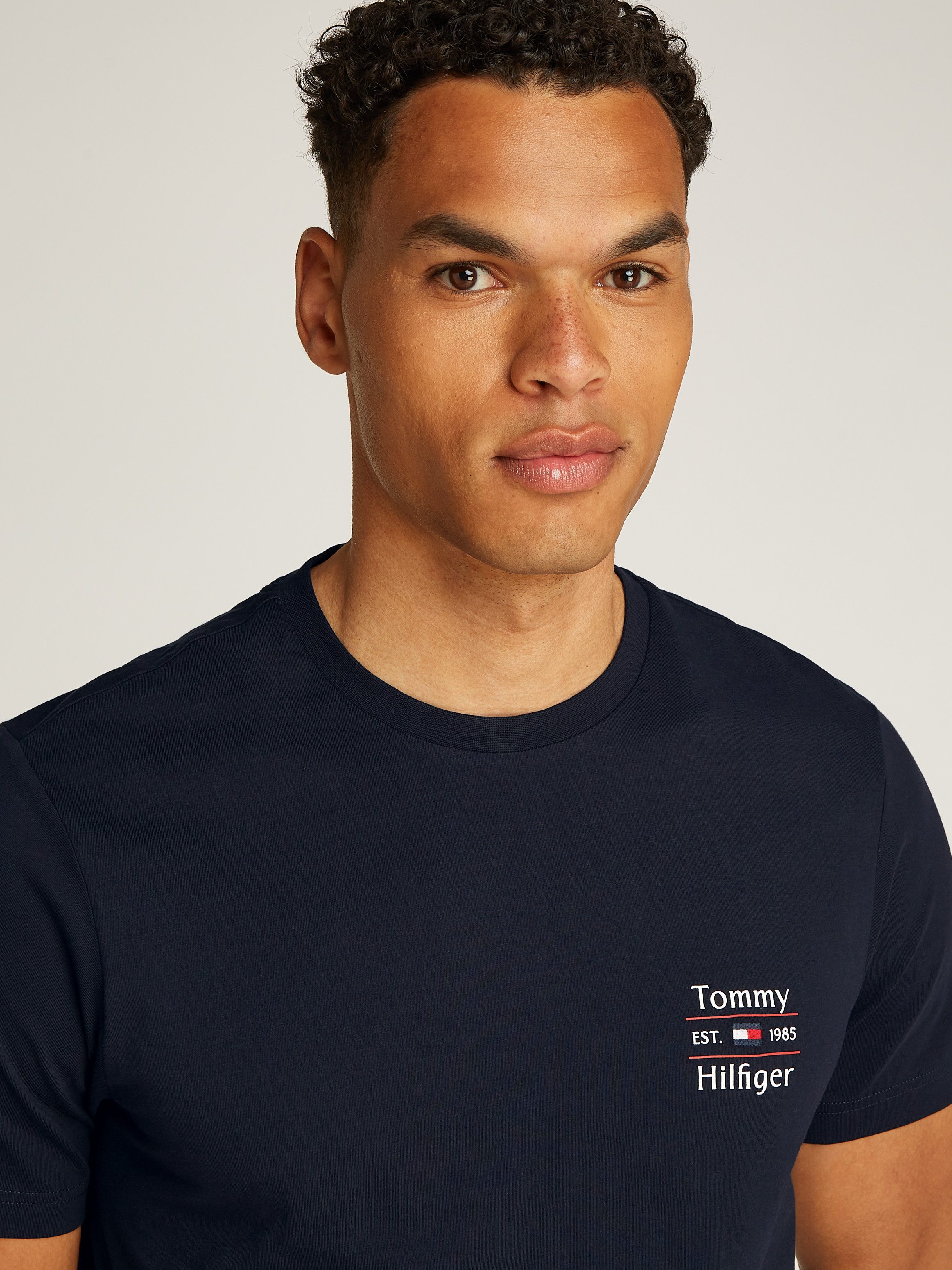 Tommy Hilfiger Shirt met ronde hals HILFIGER STACK TEE