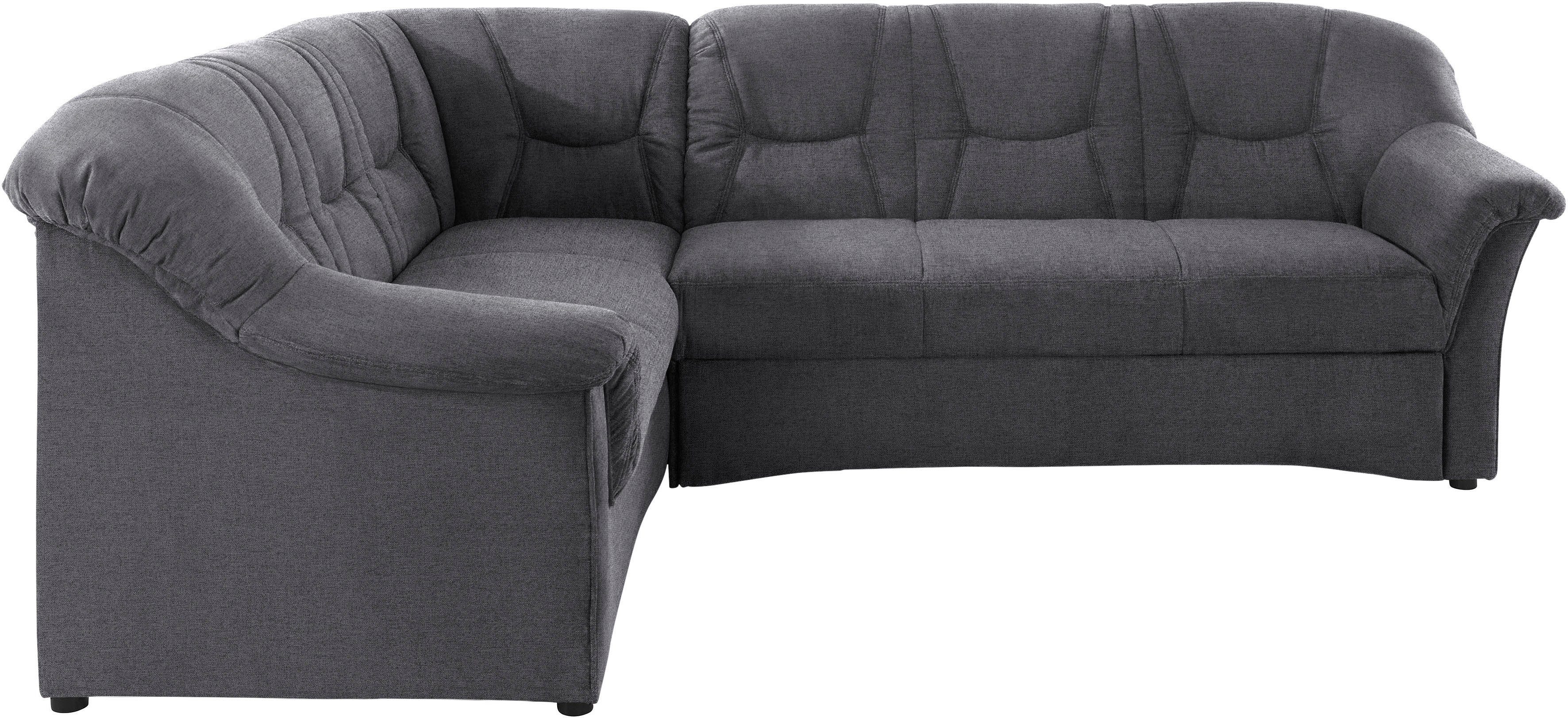 DOMO collection Hoekbank Sarafina tijdloos en comfortabel, optioneel met binnenvering, L-vorm