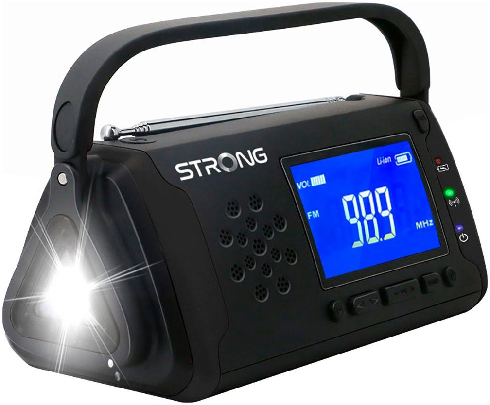 Strong Noodradio EPR1500 Camping- en noodradio met zonne- en handbediening, powerbank