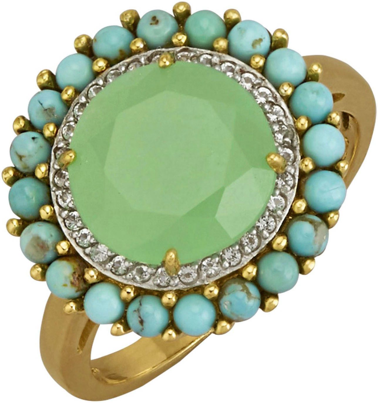 Firetti Ring Sieraad cadeau zilver 925 damesring ring cirkel rond dames ringen maat 58 groen